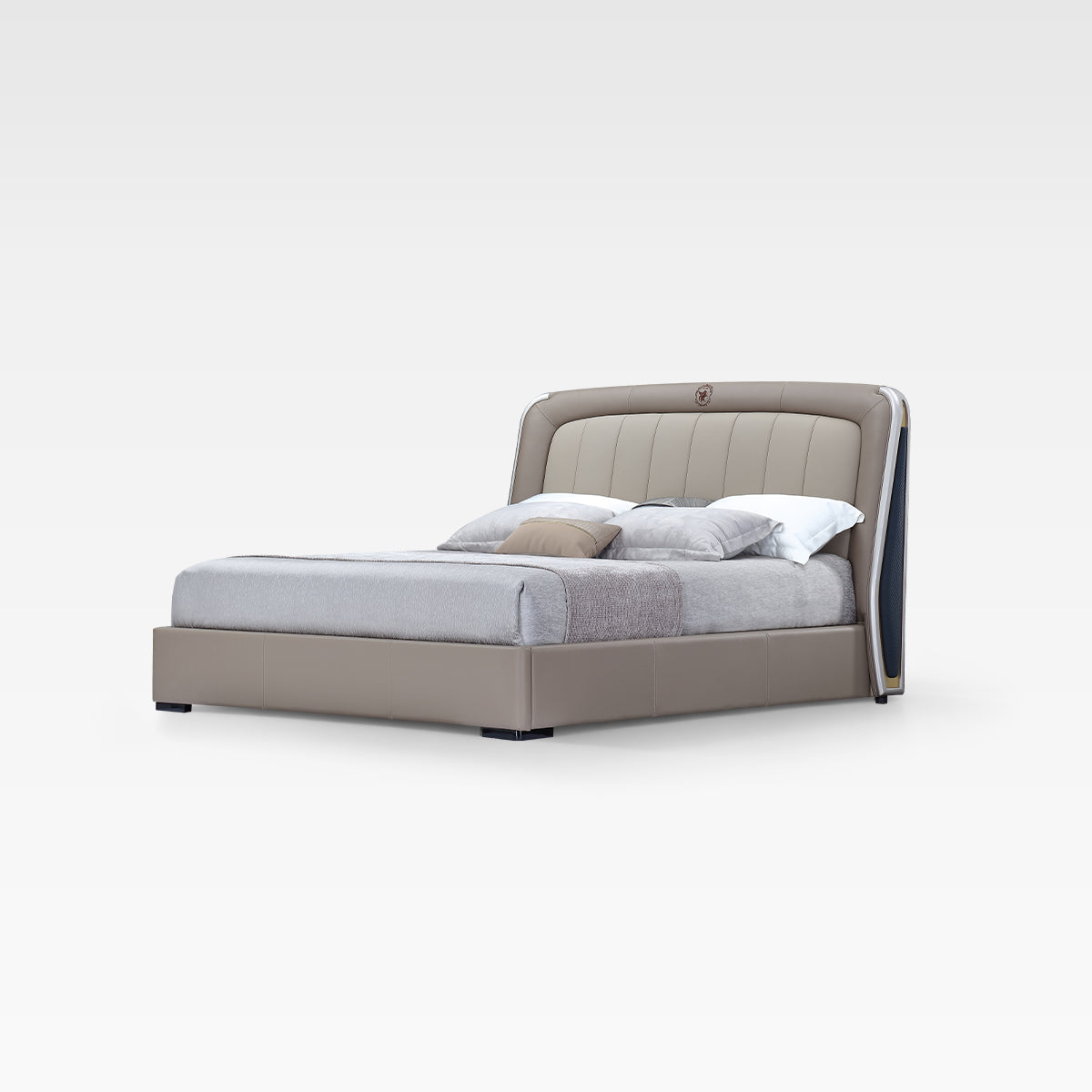 ADILIVE Leather Upholstered Bed