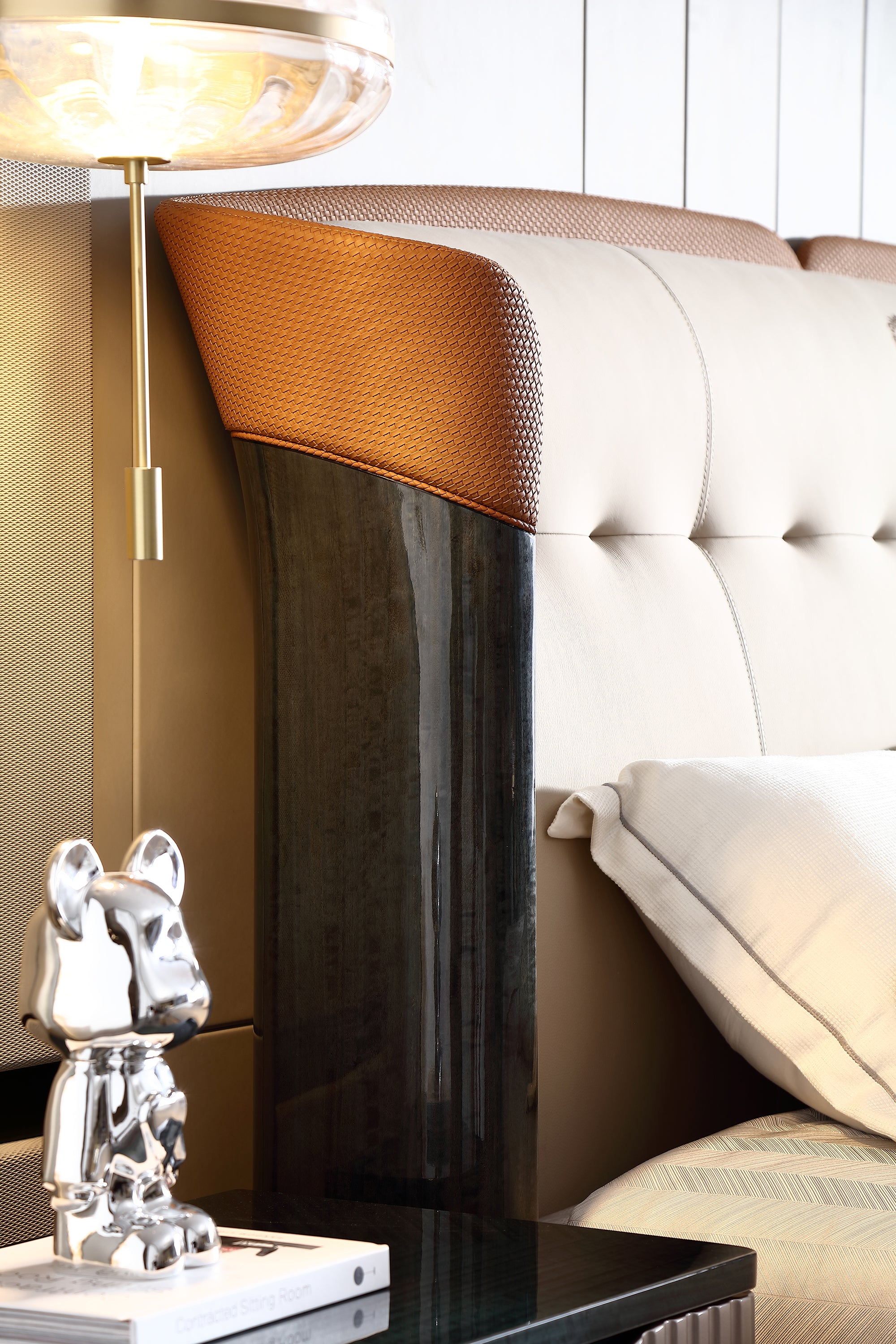 ADILIVE Leather Upholstered Bed