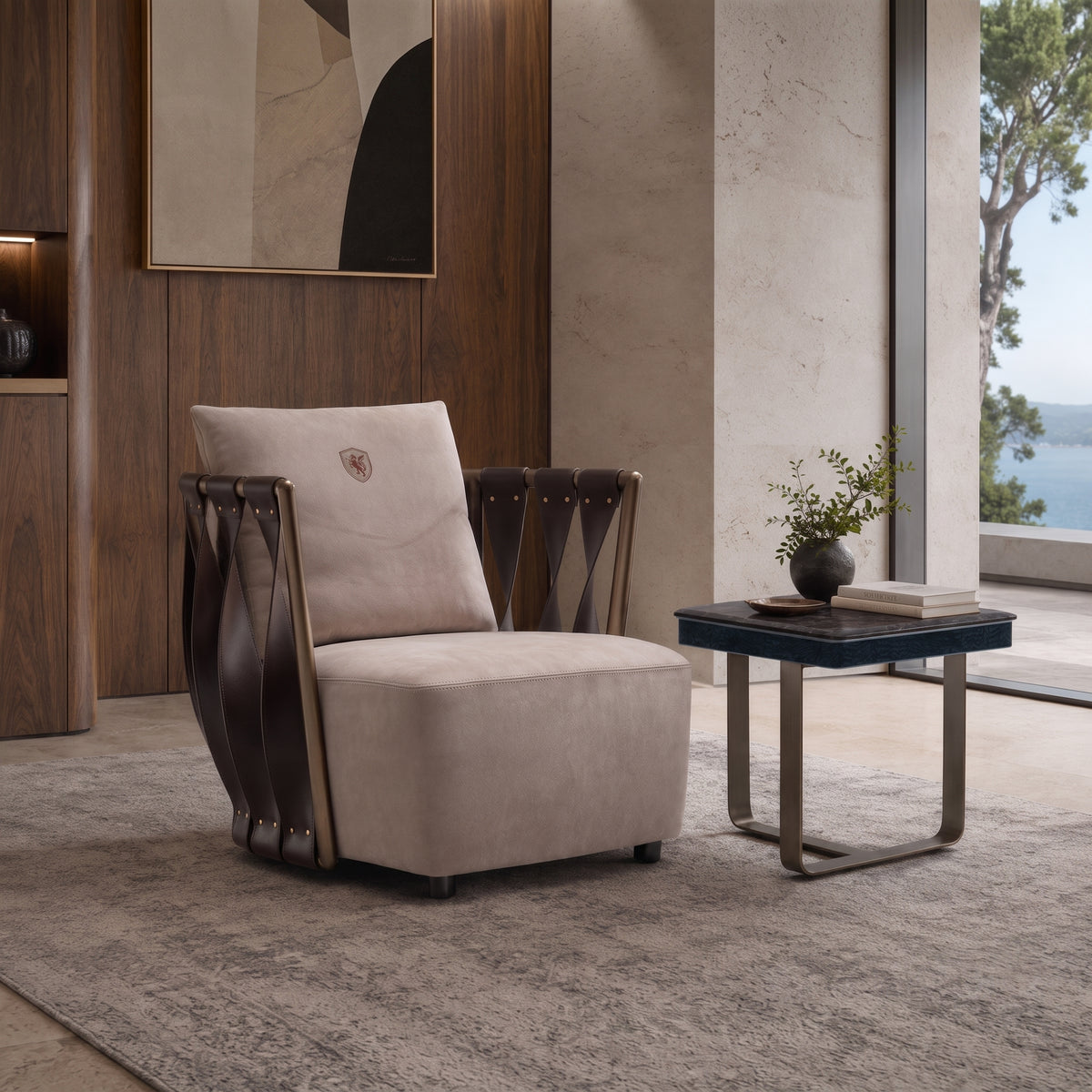 FFONCHI Marble Top Side Table
