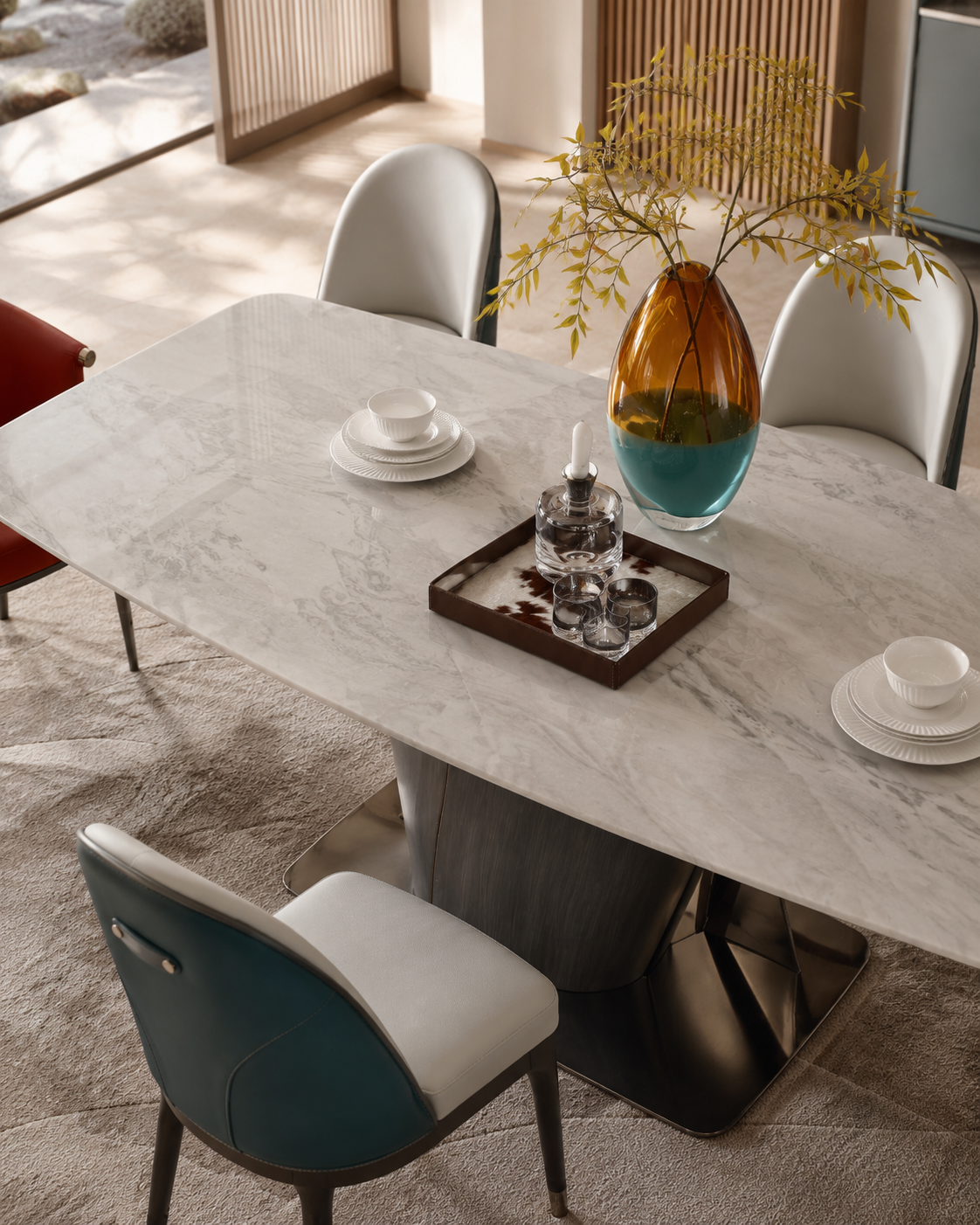 HOTTOP Leather Dining Chair
