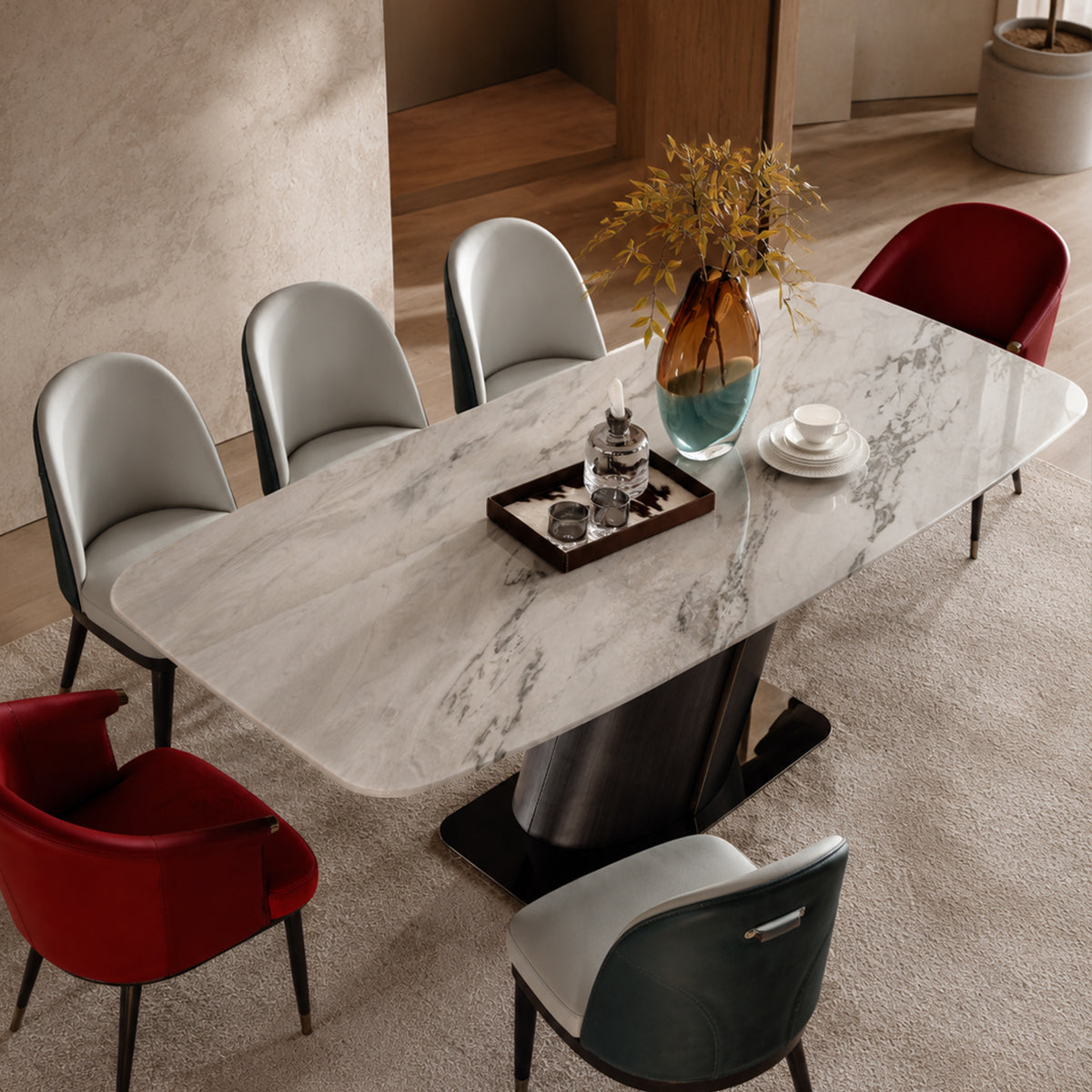 HOTTOP Marble Top Dining Table