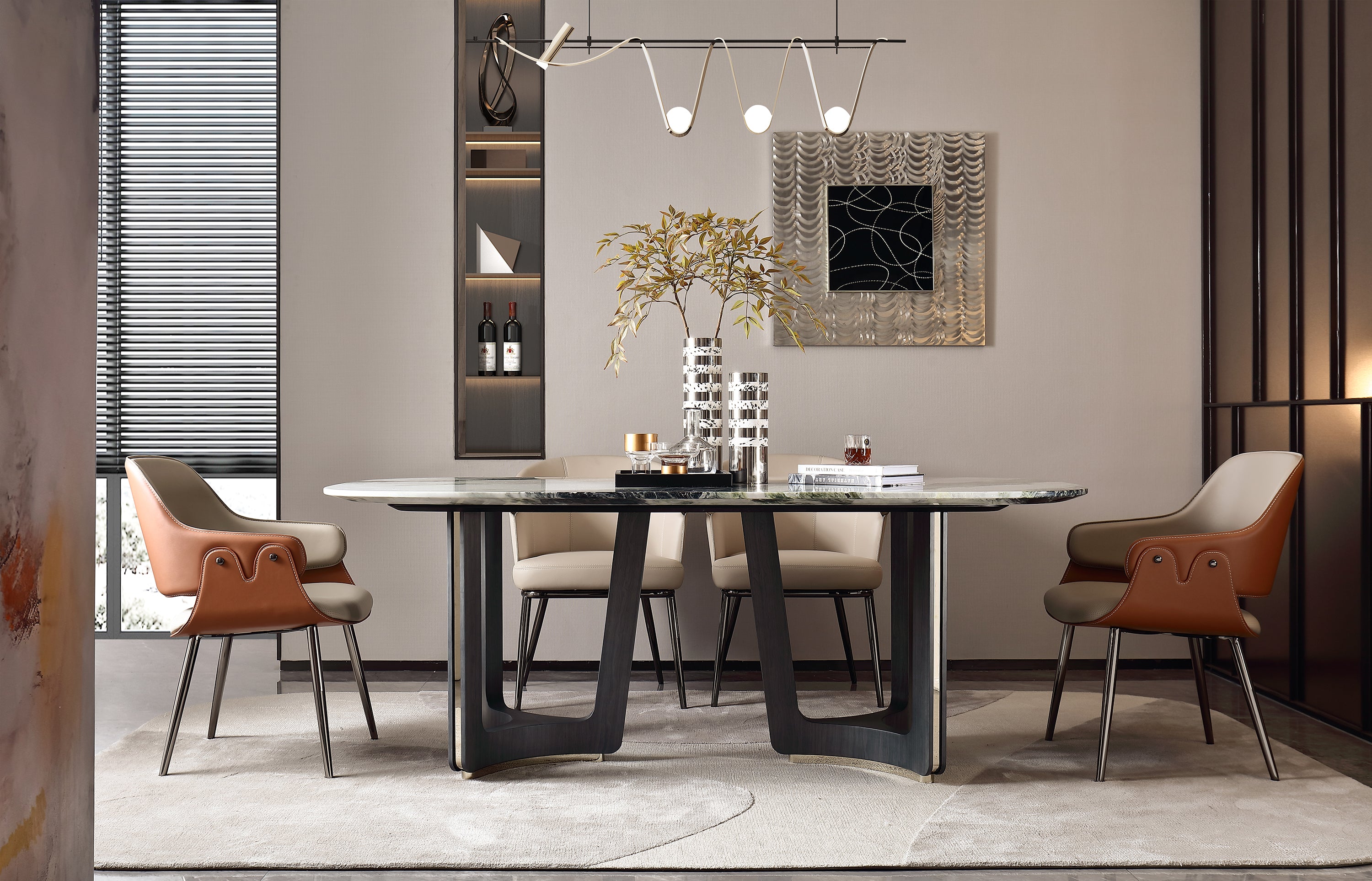HOTTOP Marble Top Dining Table