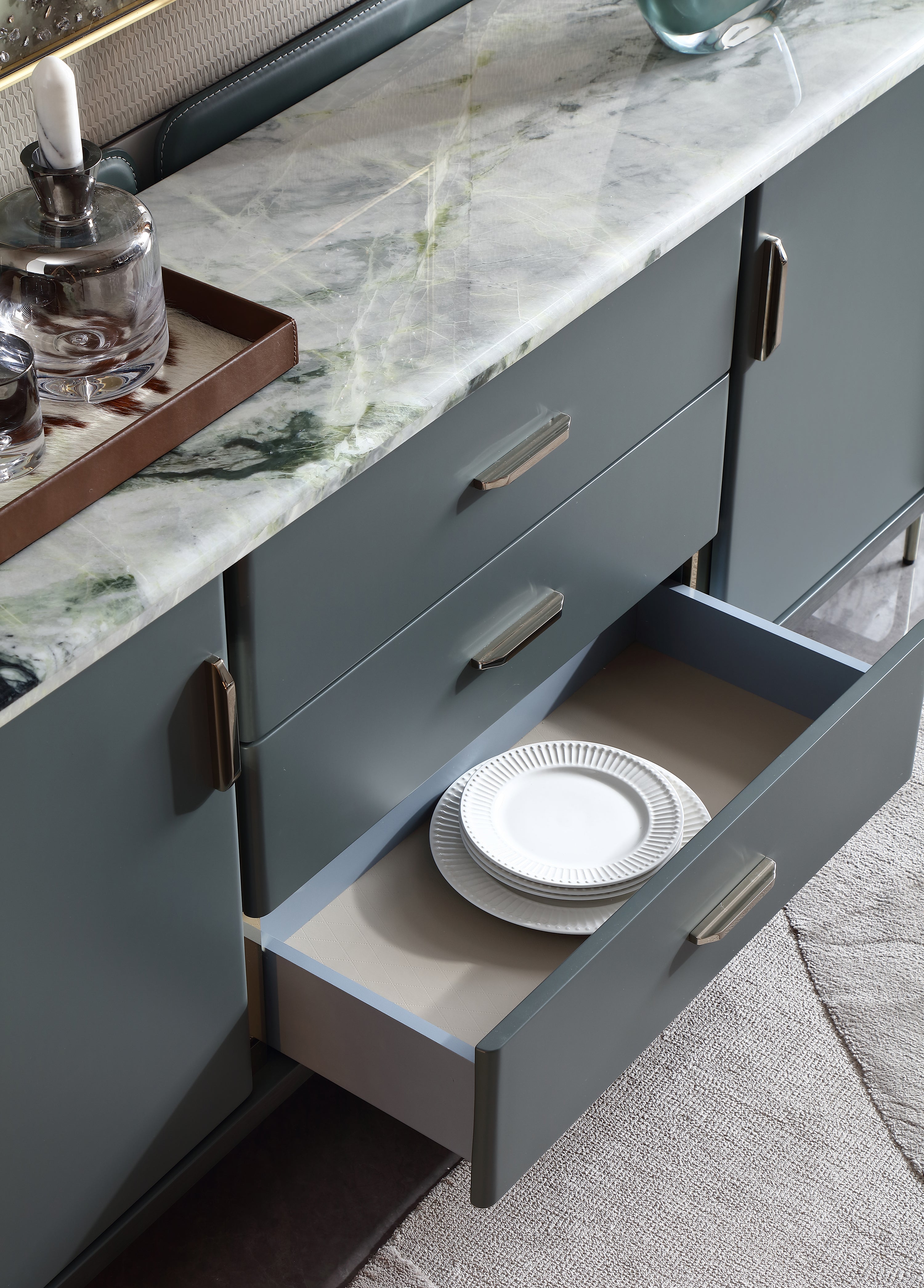 HOTTOP Marble Top Sideboard