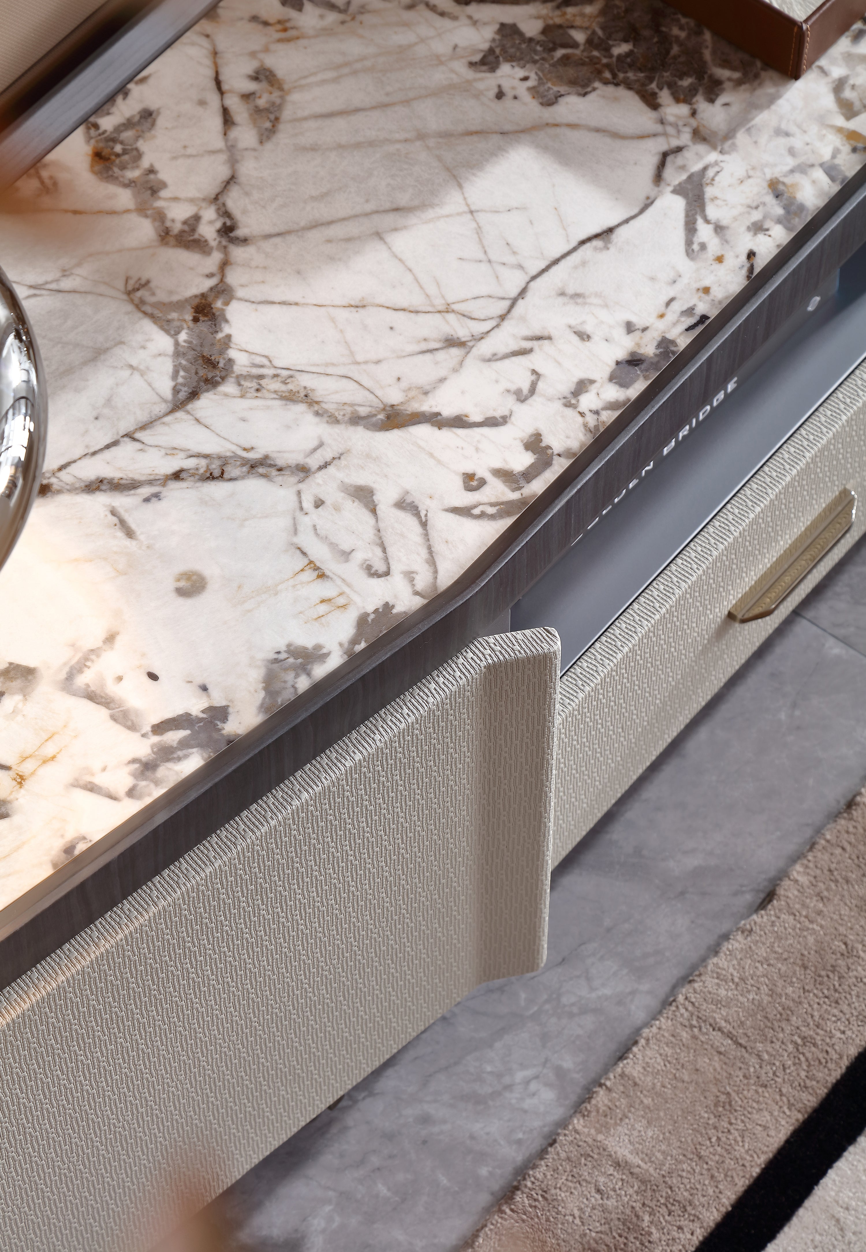 HOTTOP Marble Top Media Console