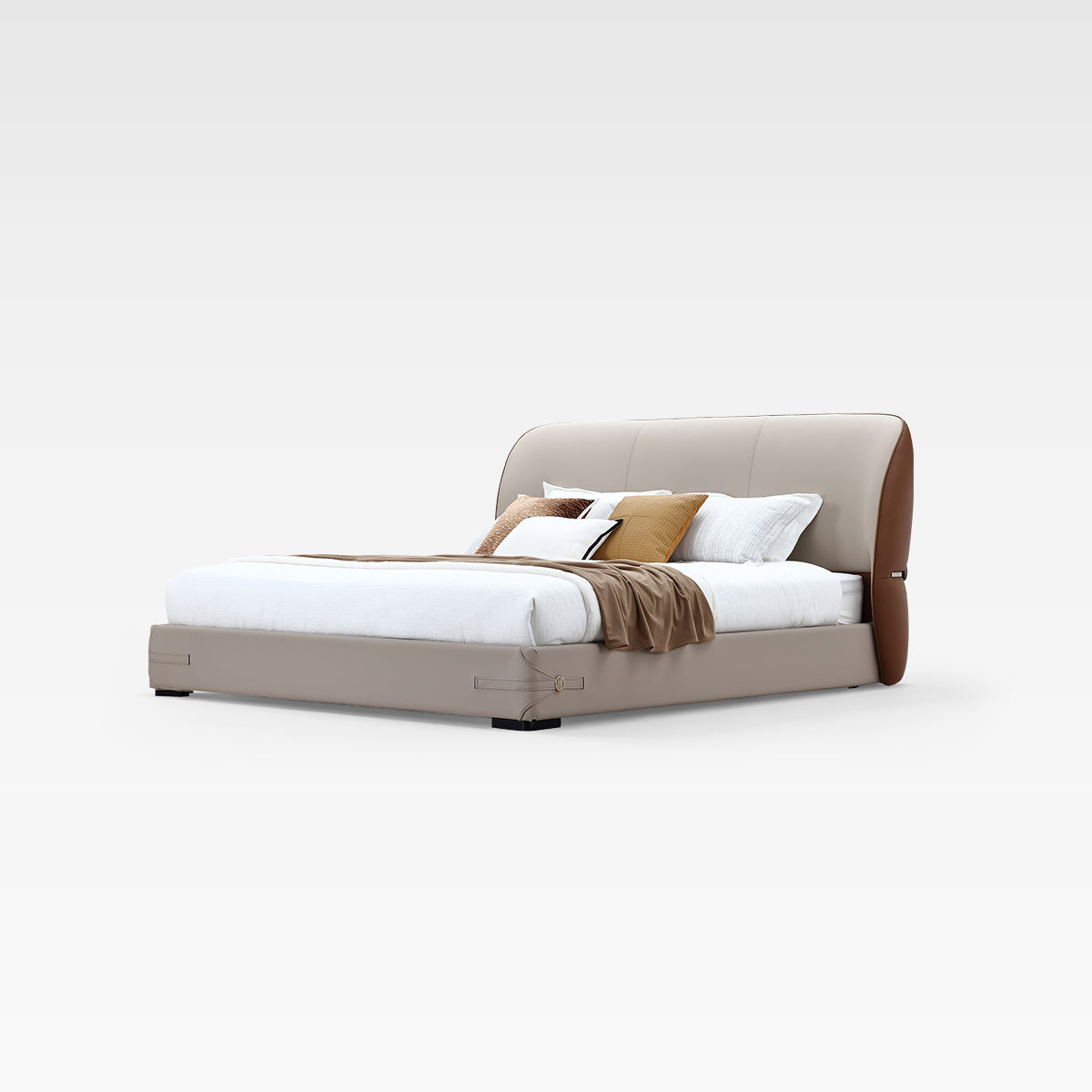 KALMIA Leather Upholstered Bed