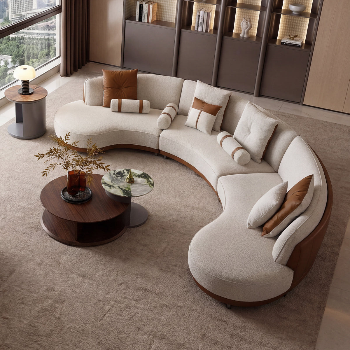 KALMIA Curved Sectional Sofa