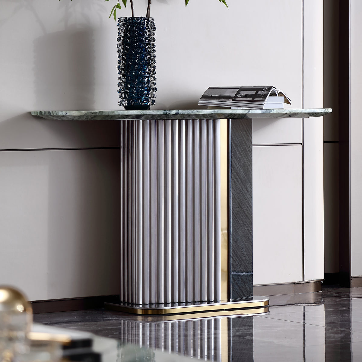 ADILIVE Marble Top Console Table