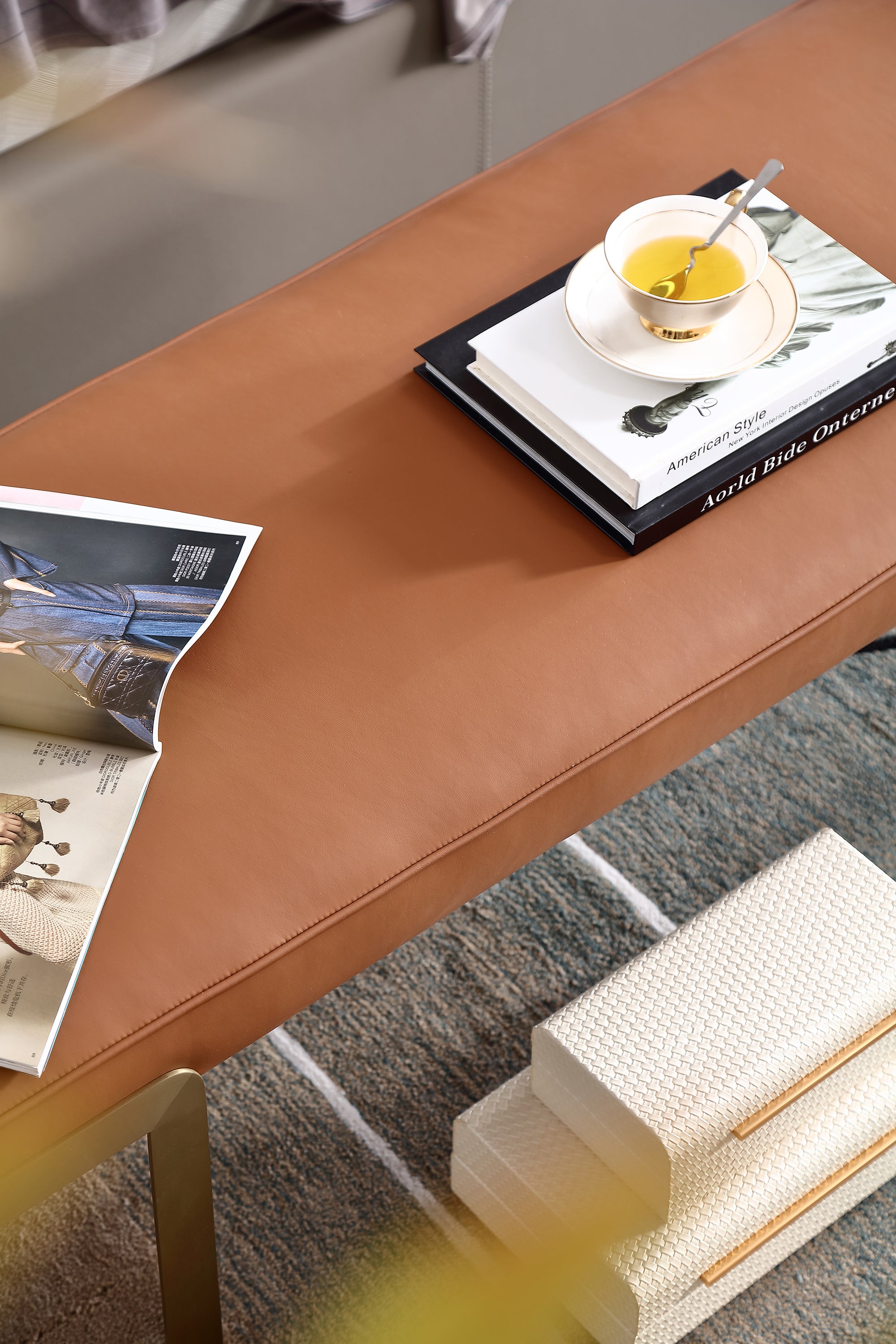 ADILIVE Leather Bedroom Bench