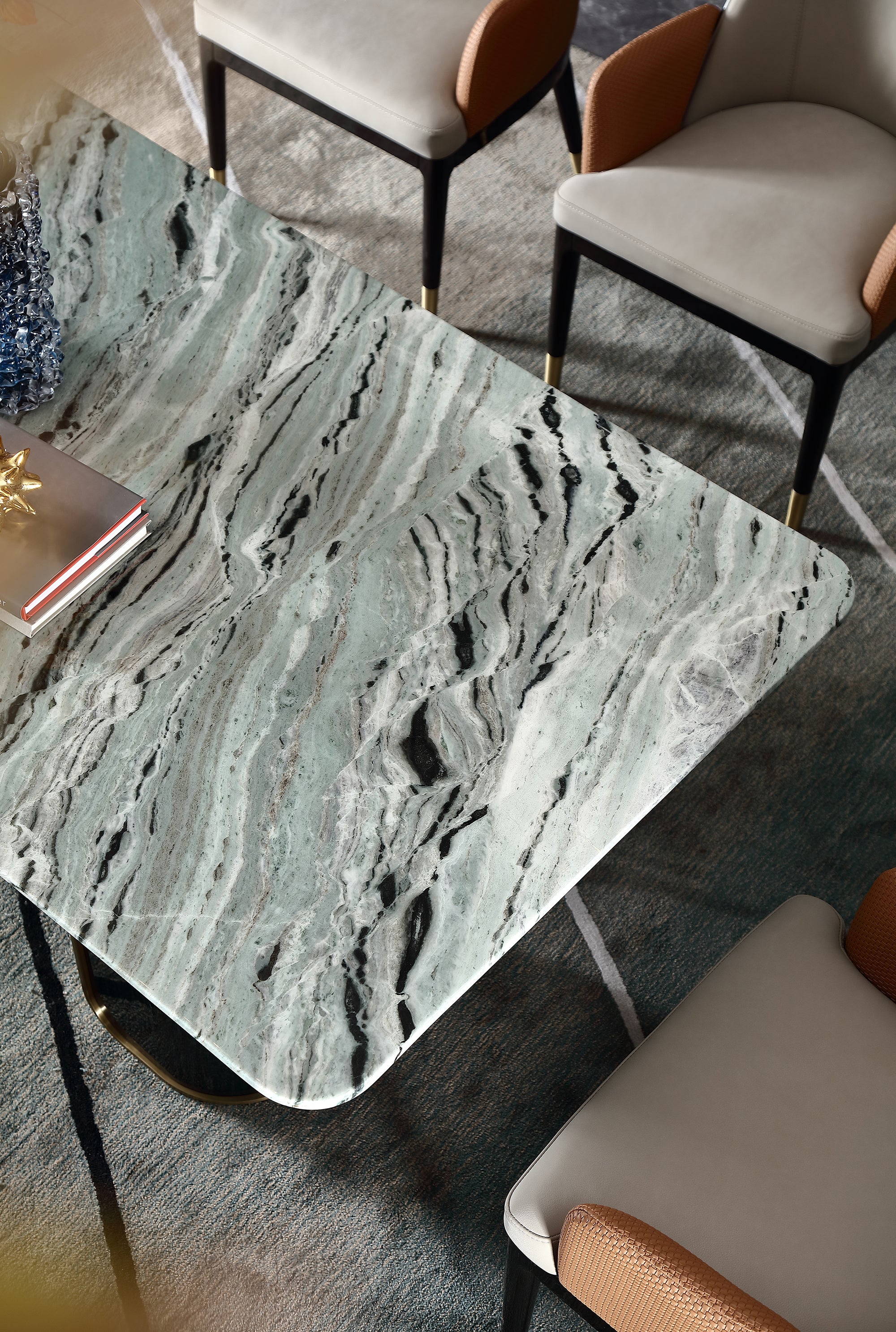 ADILIVE Marble Top Dining Table