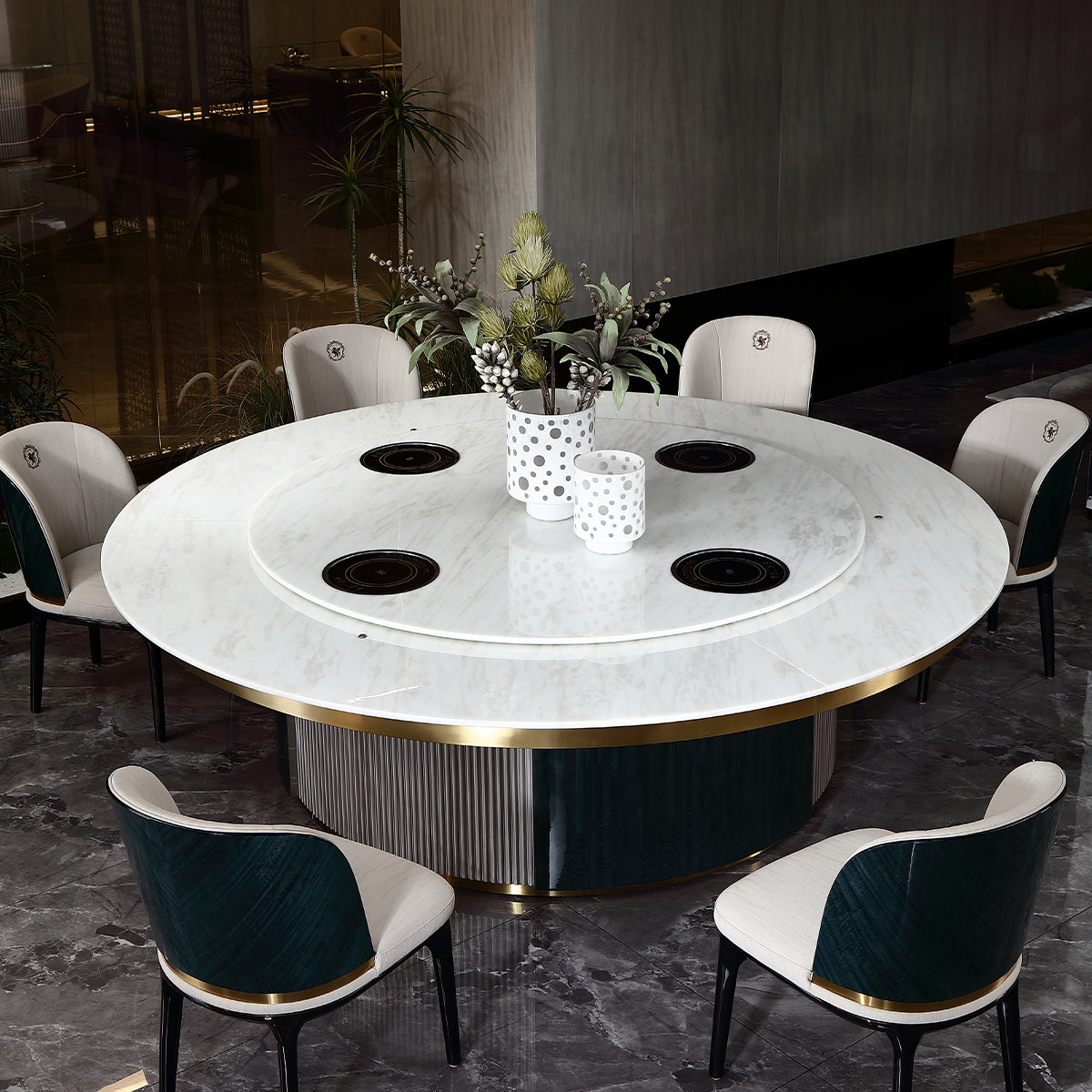 ADILIVE Marble Top Dining Table