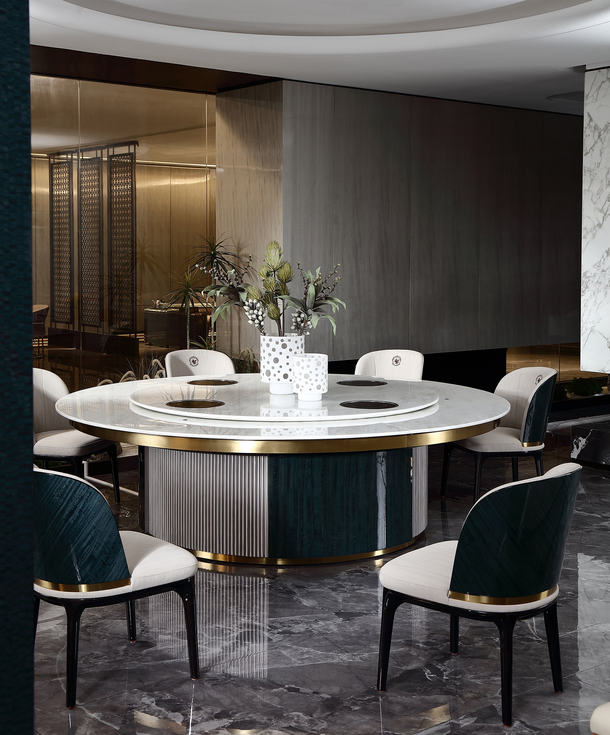 ADILIVE Marble Top Dining Table