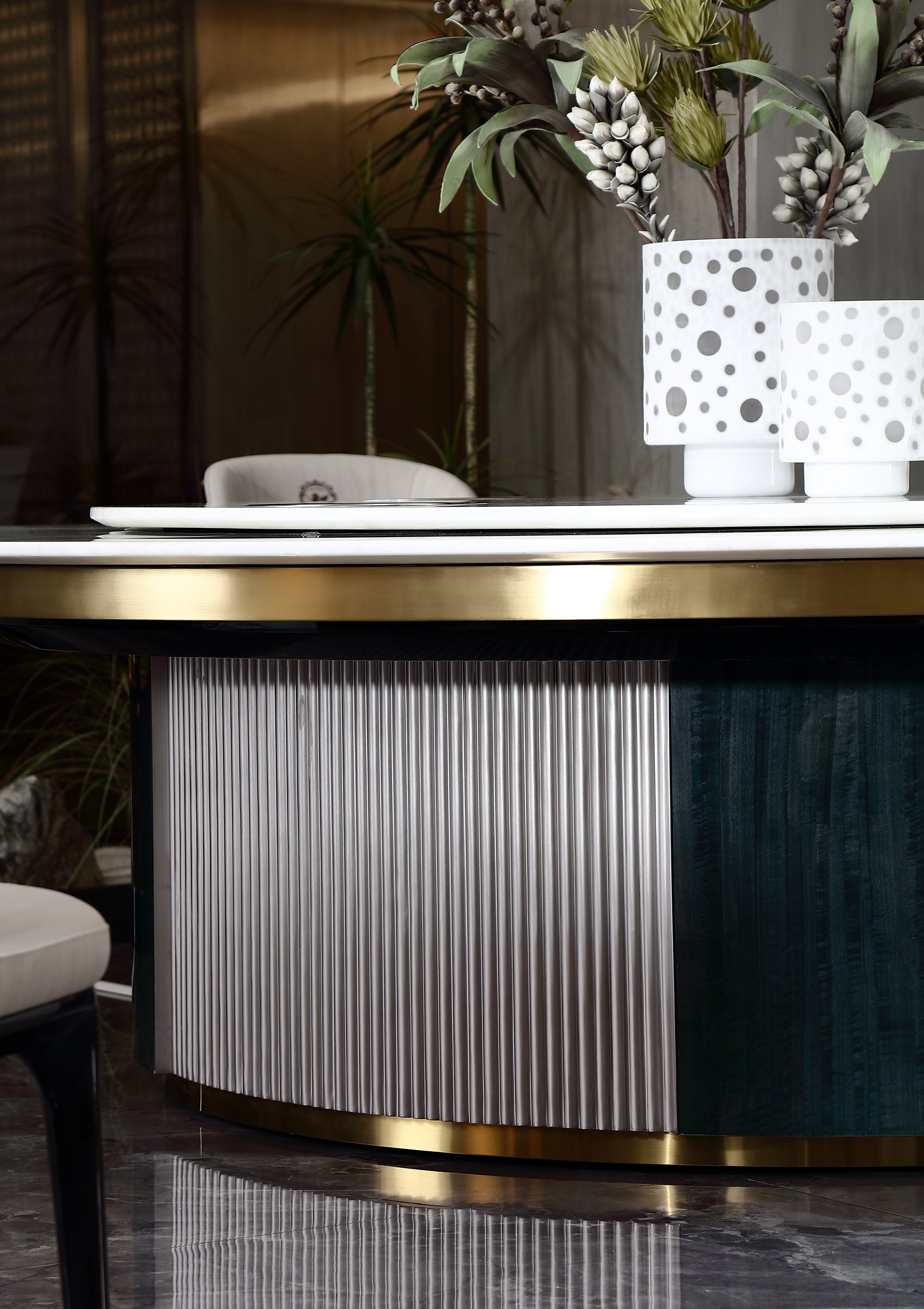 ADILIVE Marble Top Dining Table
