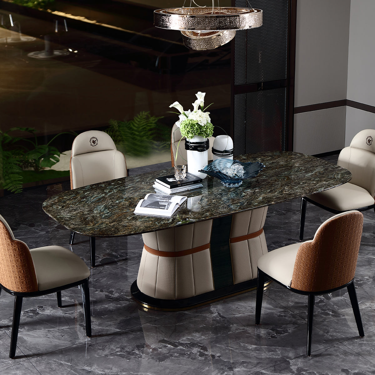 ADILIVE Marble Top Dining Table