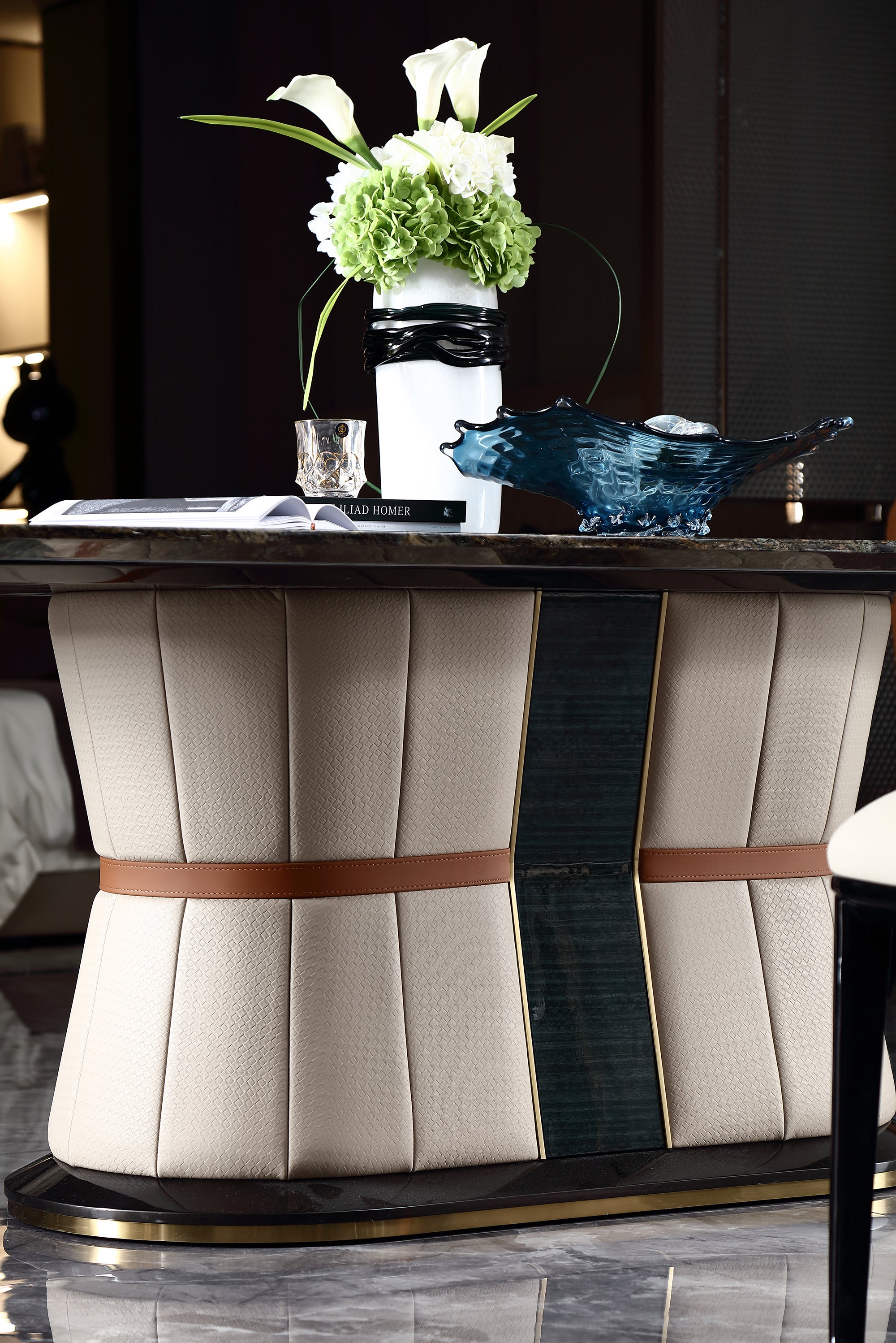 ADILIVE Marble Top Dining Table