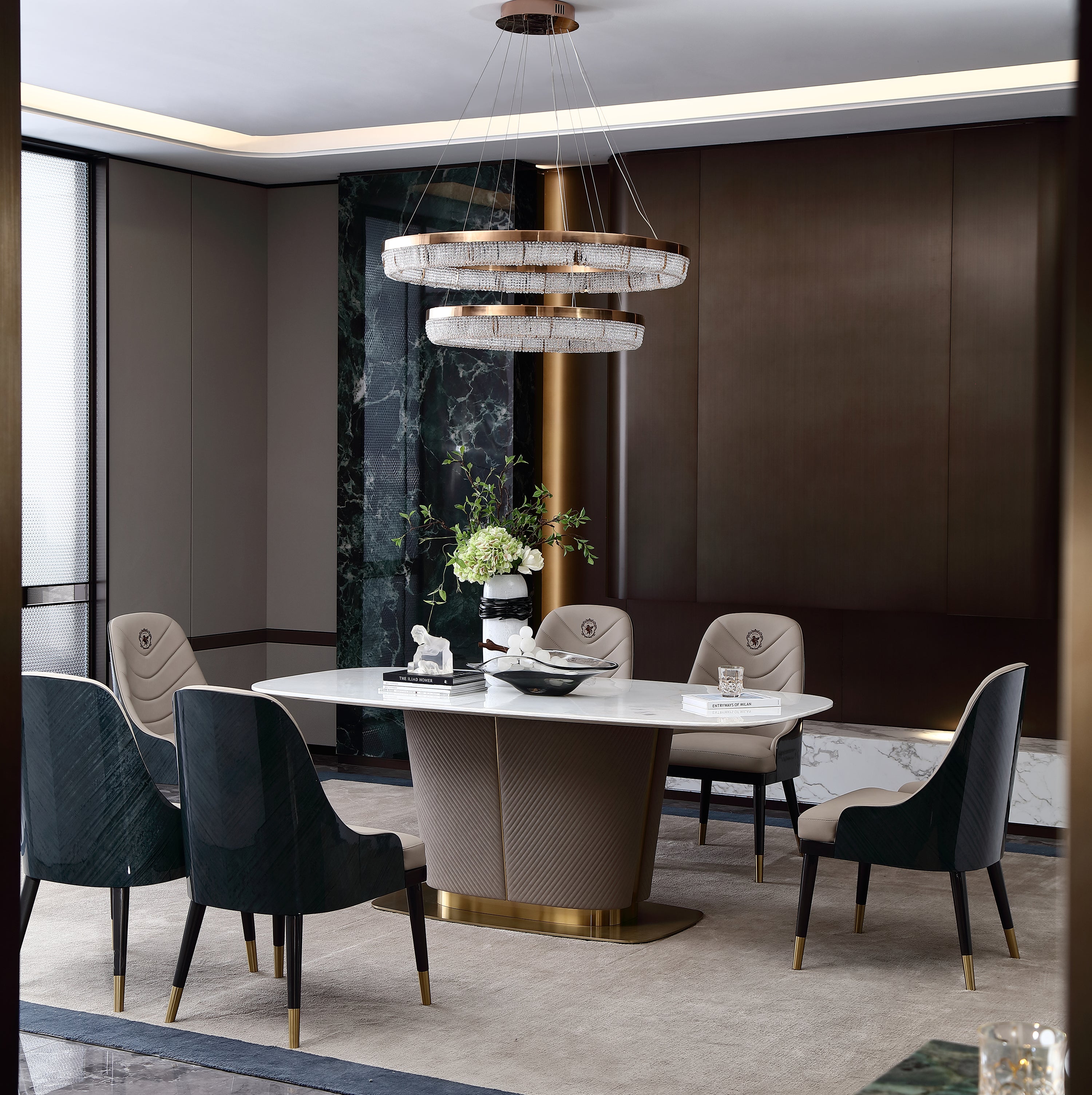 ADILIVE Marble Top Dining Table