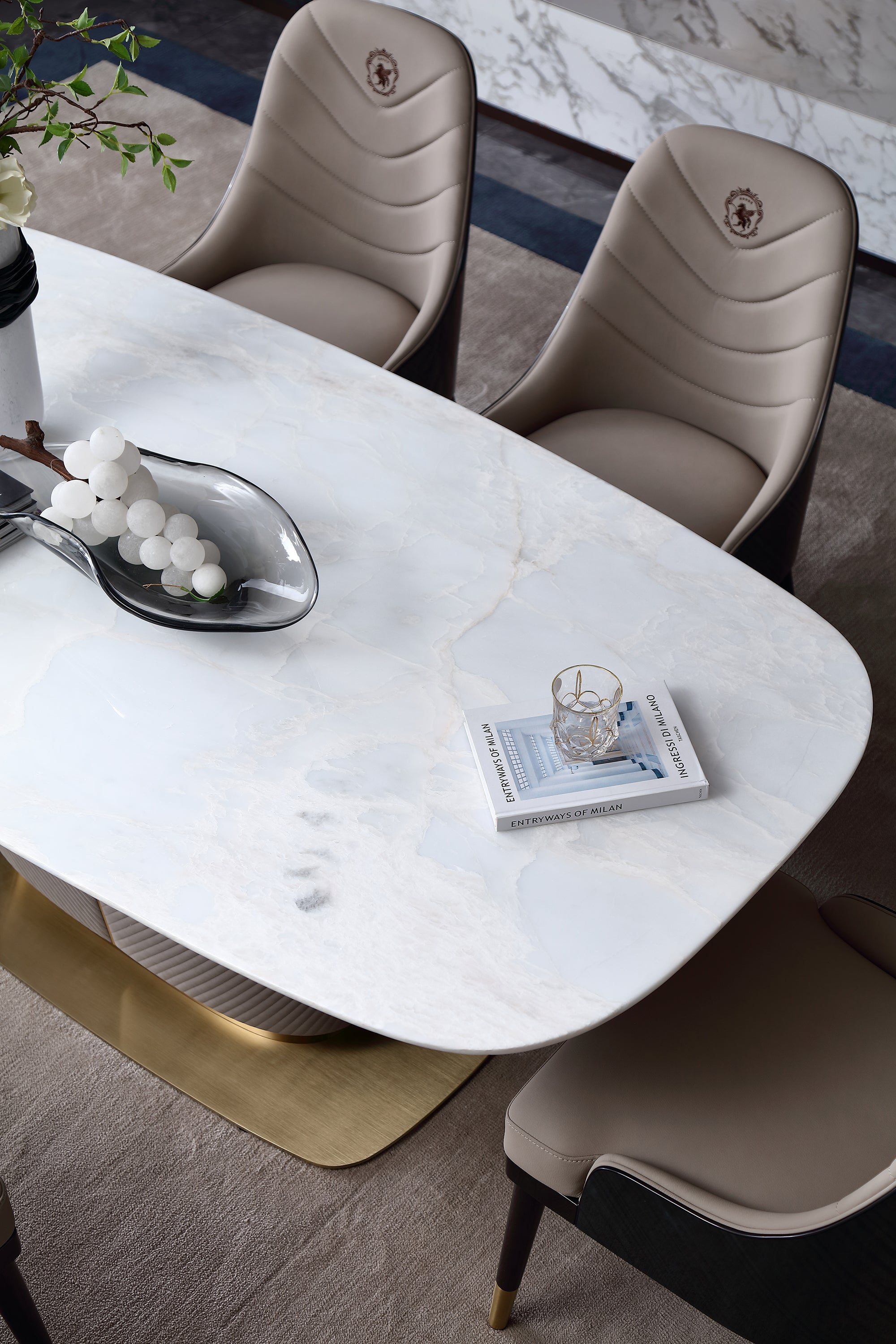 ADILIVE Marble Top Dining Table