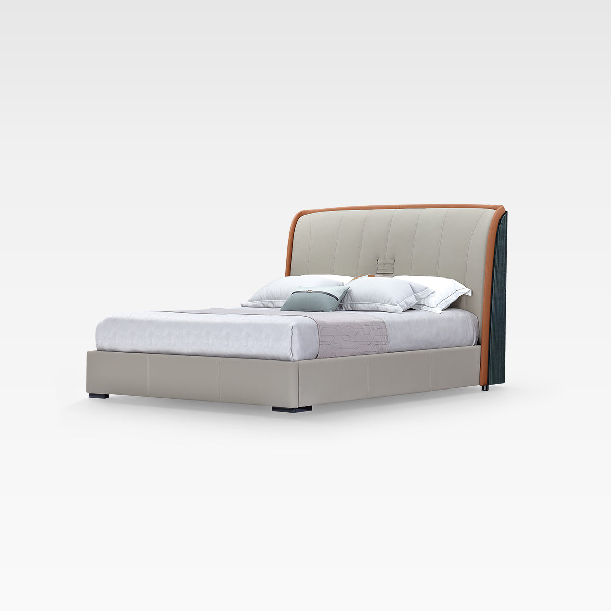 ADILIVE Leather Upholstered Bed