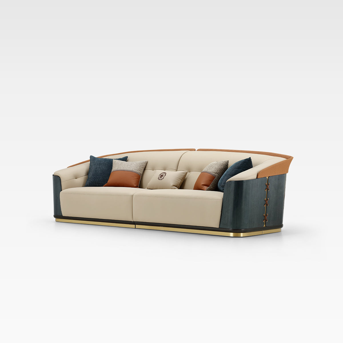 ADILIVE Subtle-Tufted Straight Sofa