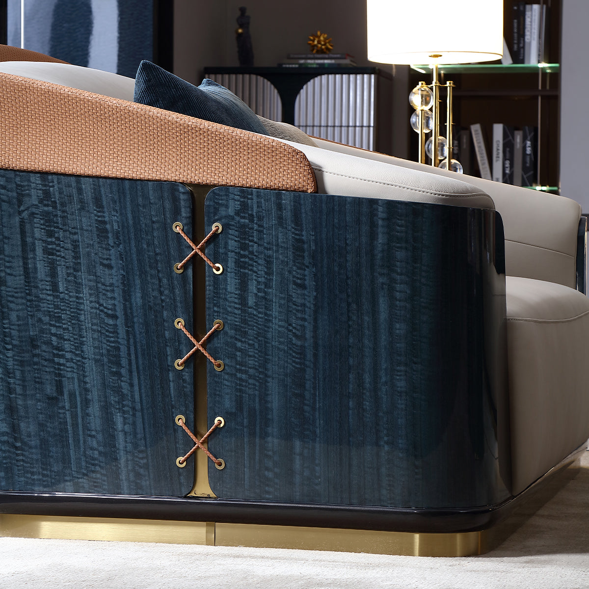 ADILIVE Subtle-Tufted Straight Sofa