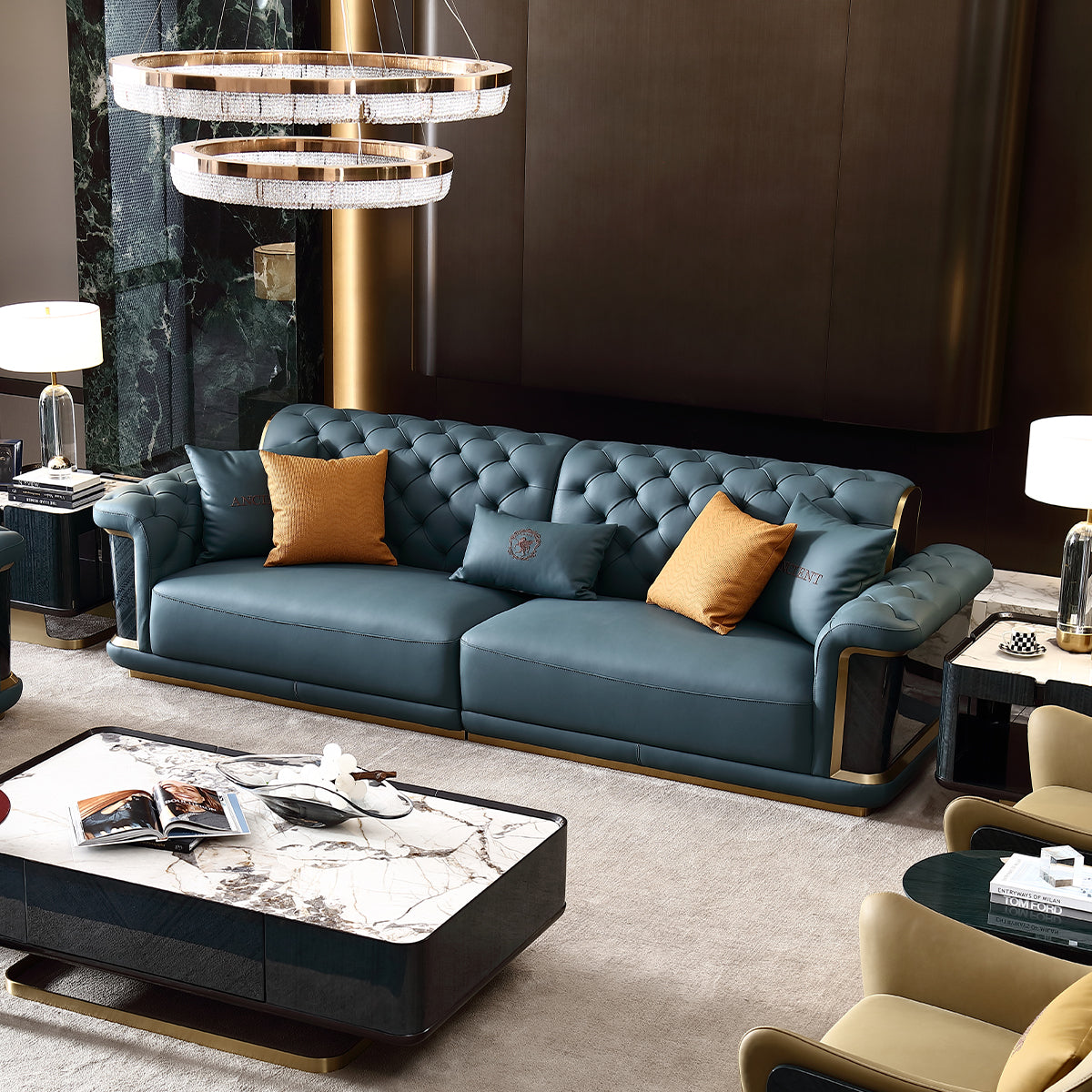 ADILIVE Tufted Straight Sofa