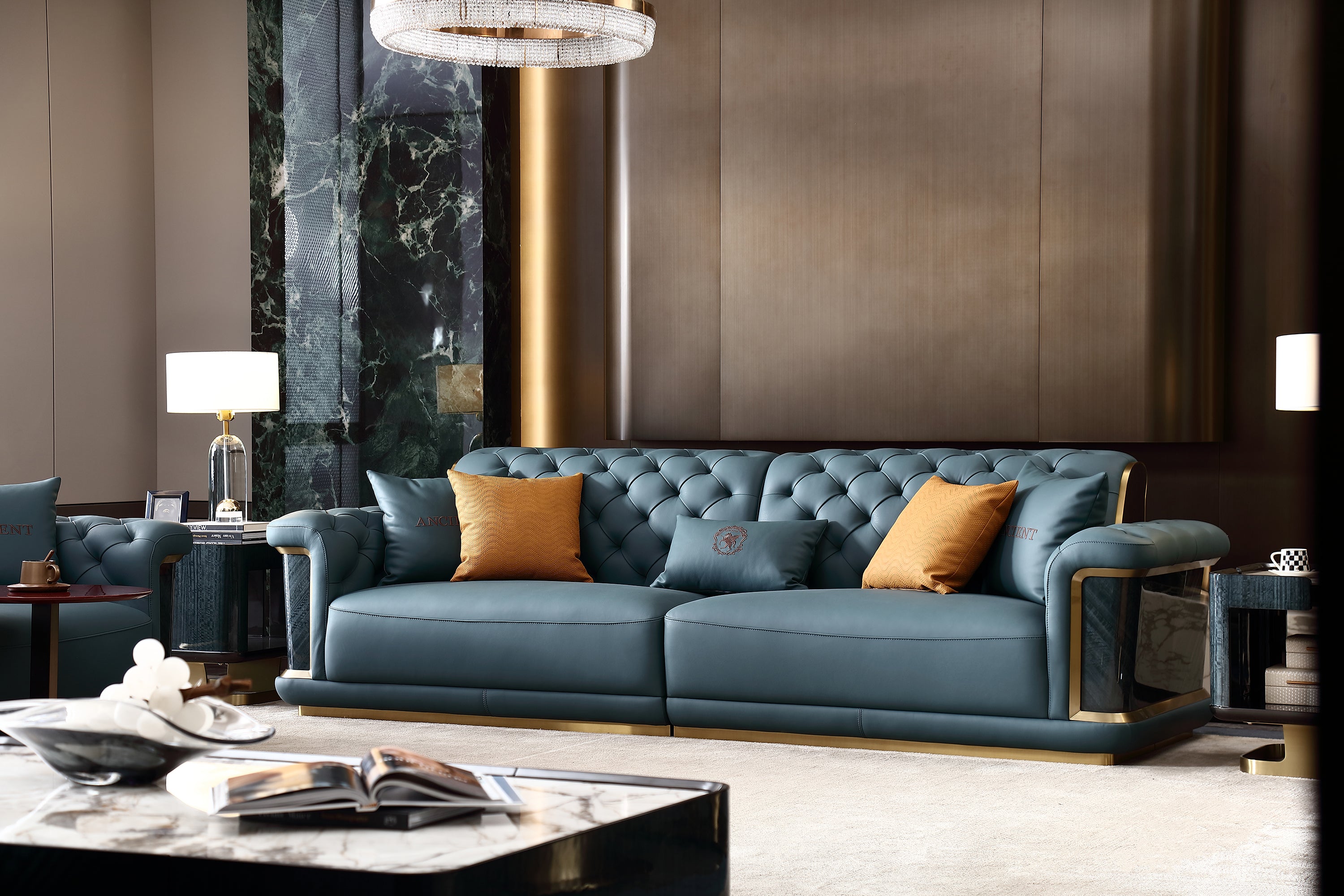 ADILIVE Tufted Straight Sofa