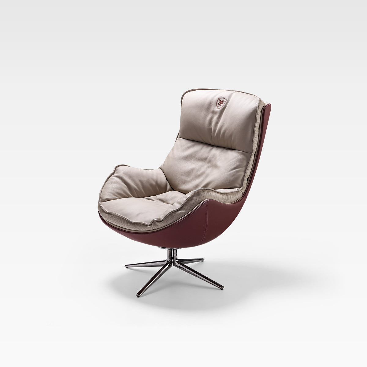 FFONCHI Leather Swivel Armchair
