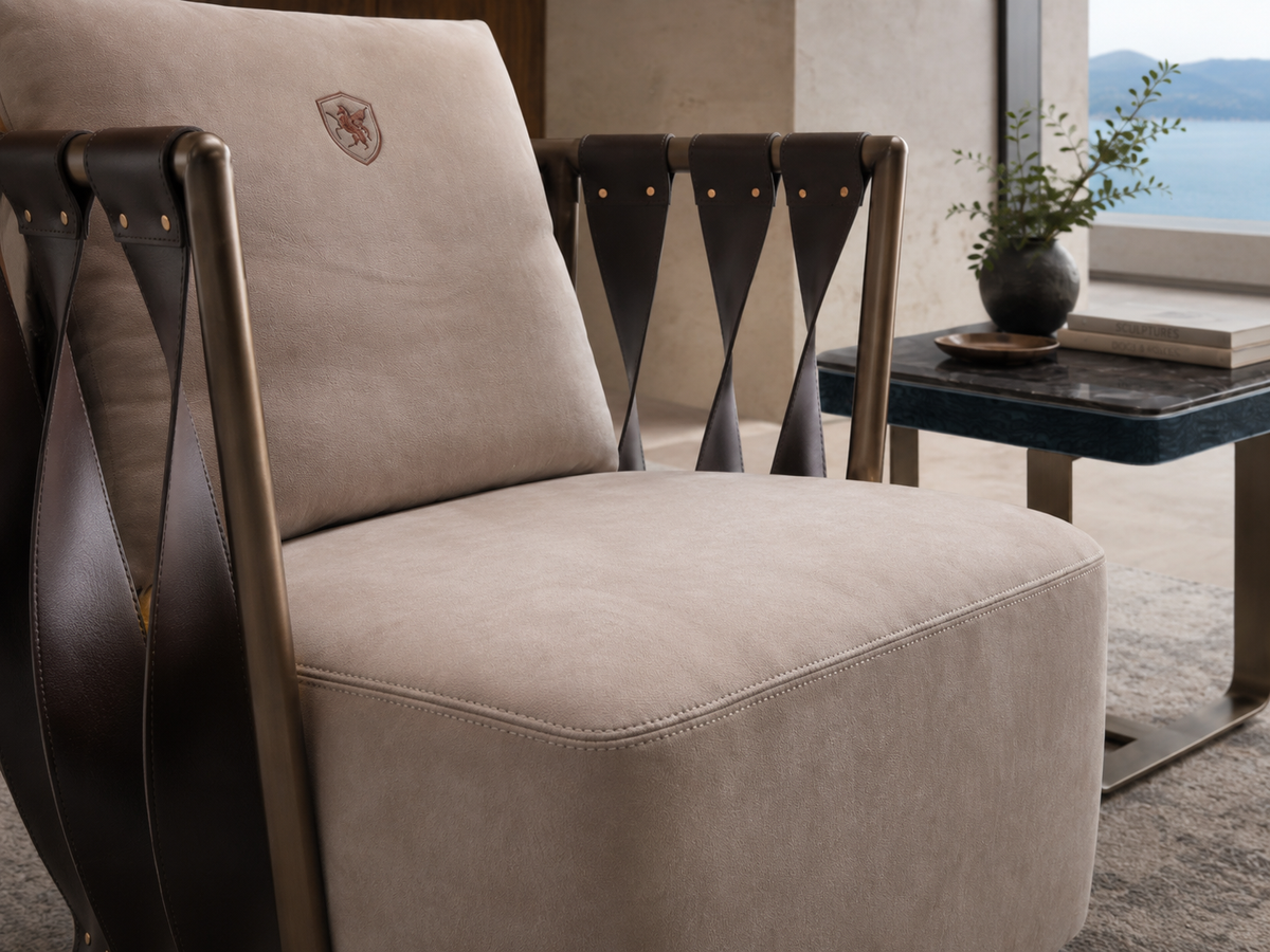 FFONCHI Nubuck Leather Armchair