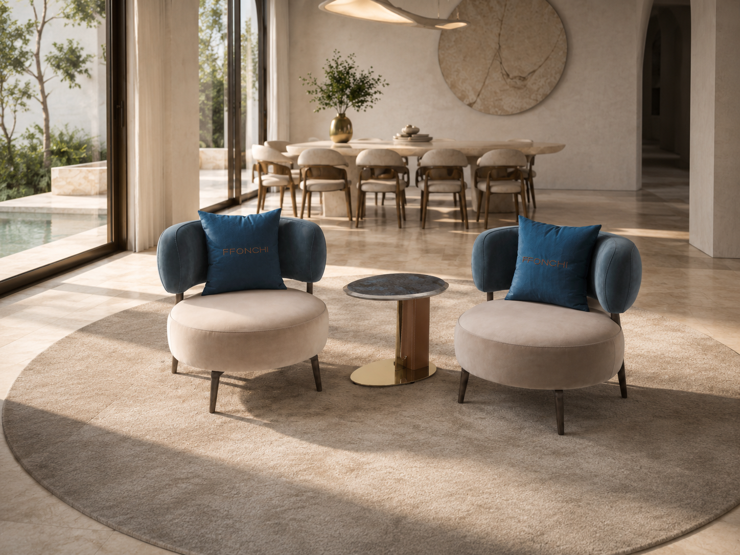 FFONCHI Nubuck Leather Armchair