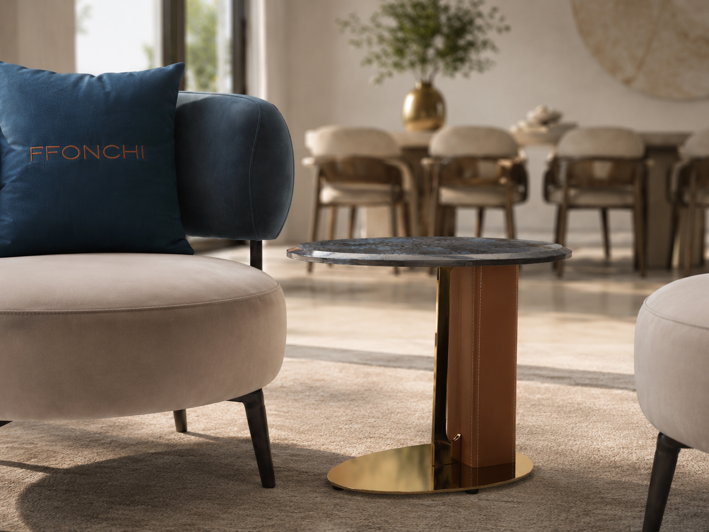 FFONCHI Nubuck Leather Armchair