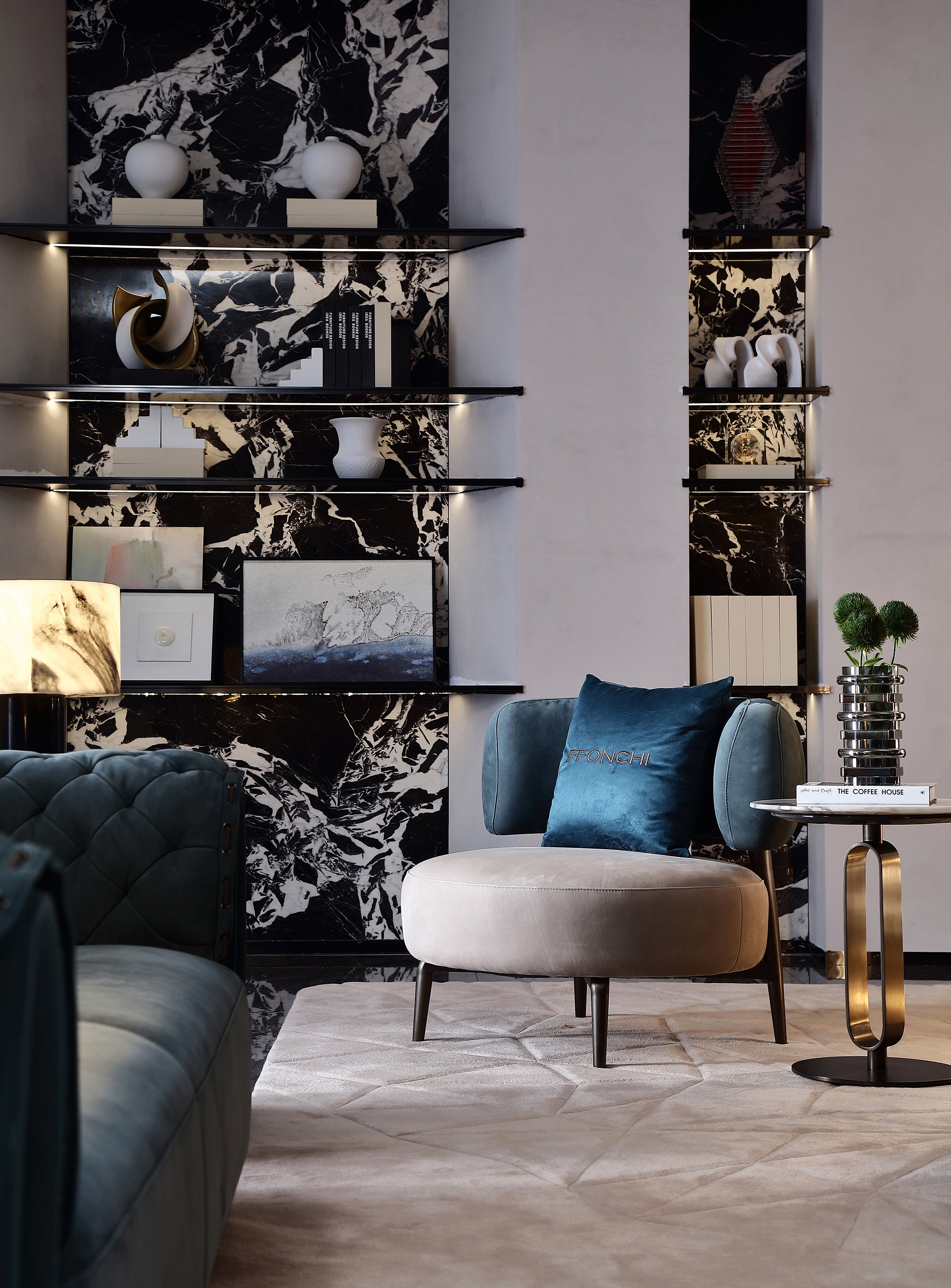 FFONCHI Nubuck Leather Armchair