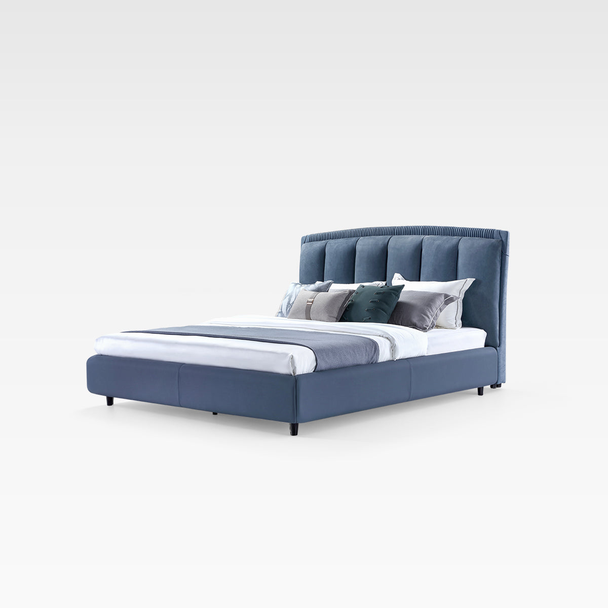 FFONCHI Nubuck Upholstered Bed