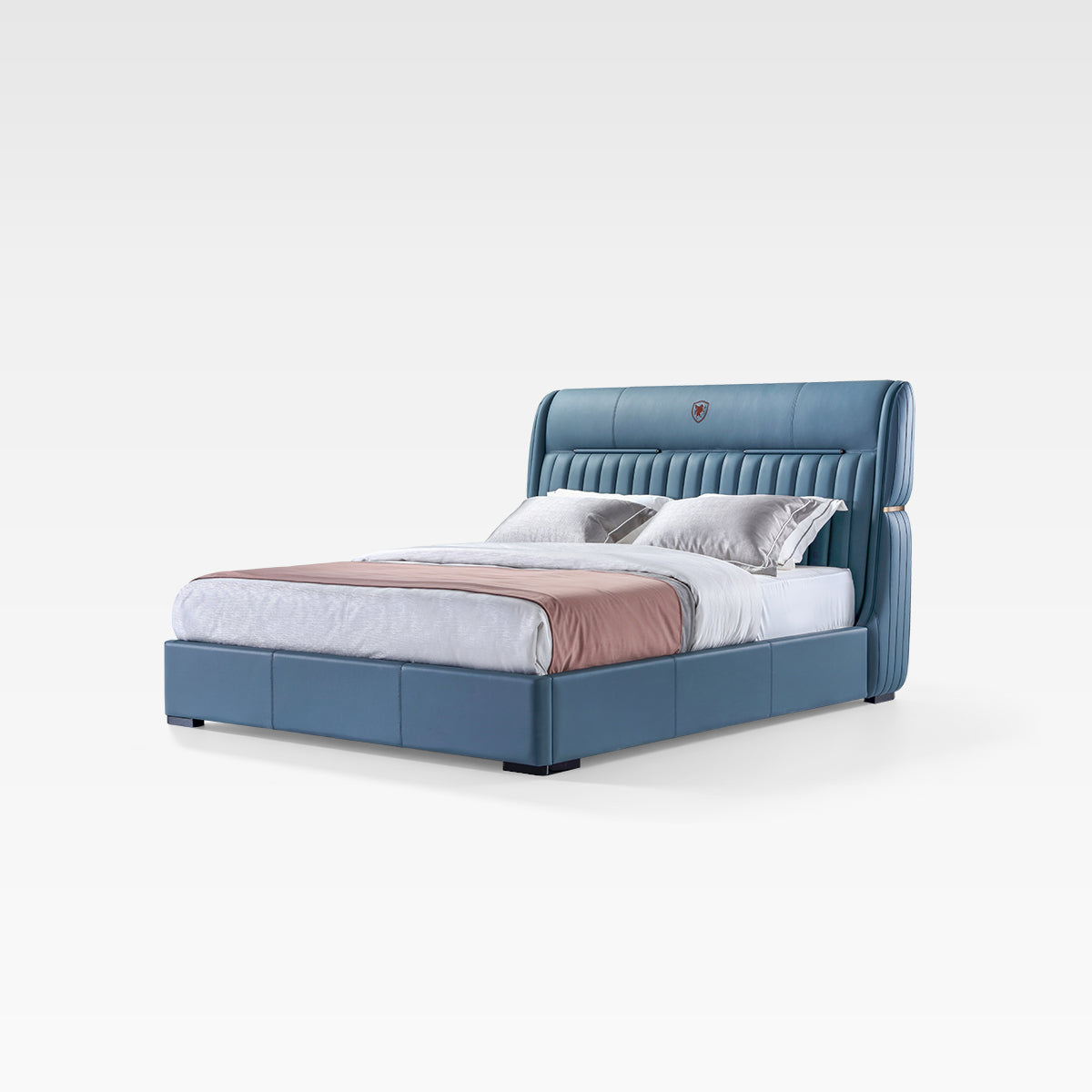 FFONCHI Leather Upholstered Bed