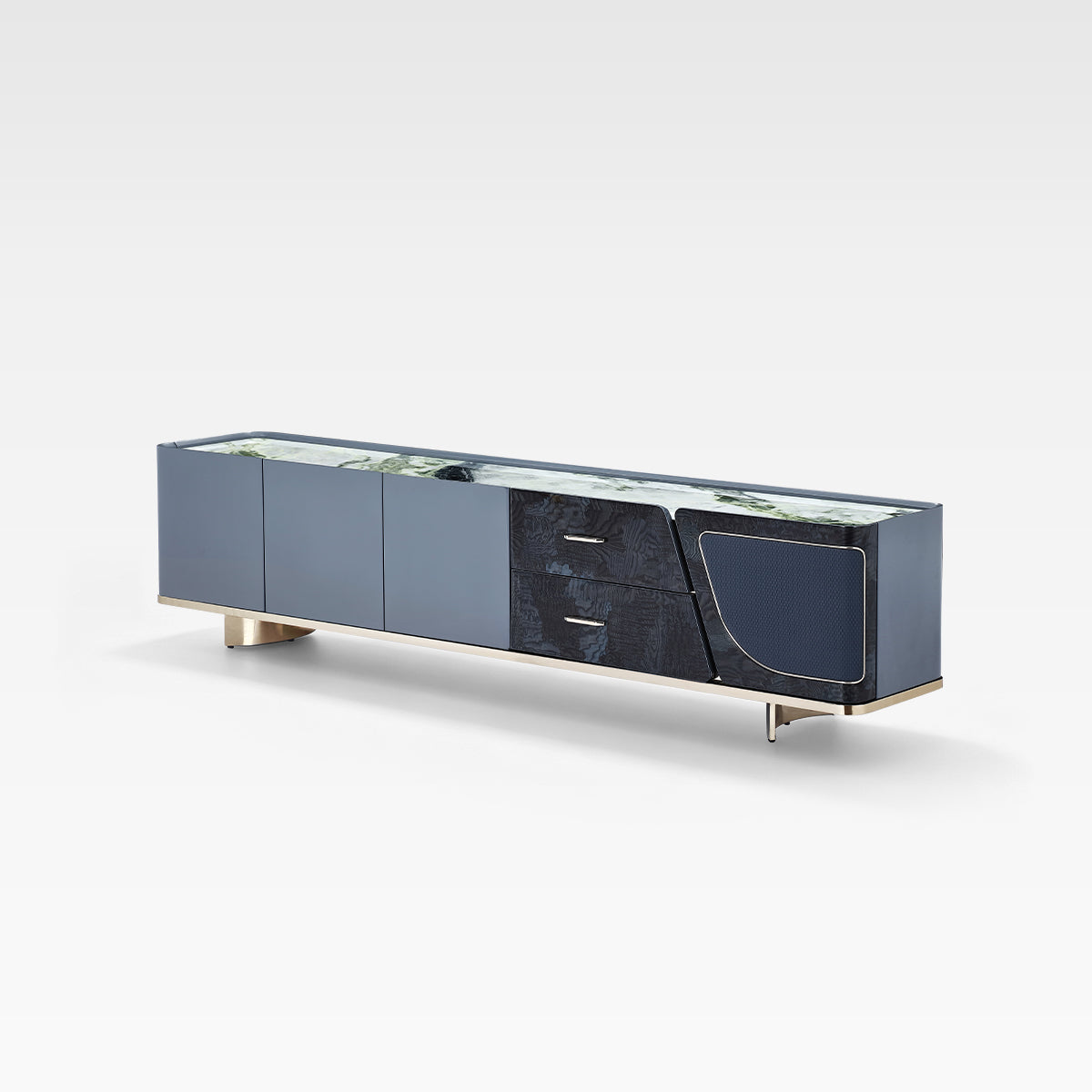 FFONCHI Marble Top Media Console