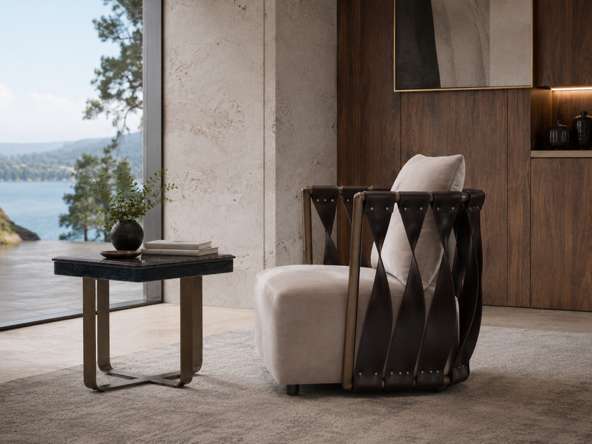 FFONCHI Marble Top Side Table