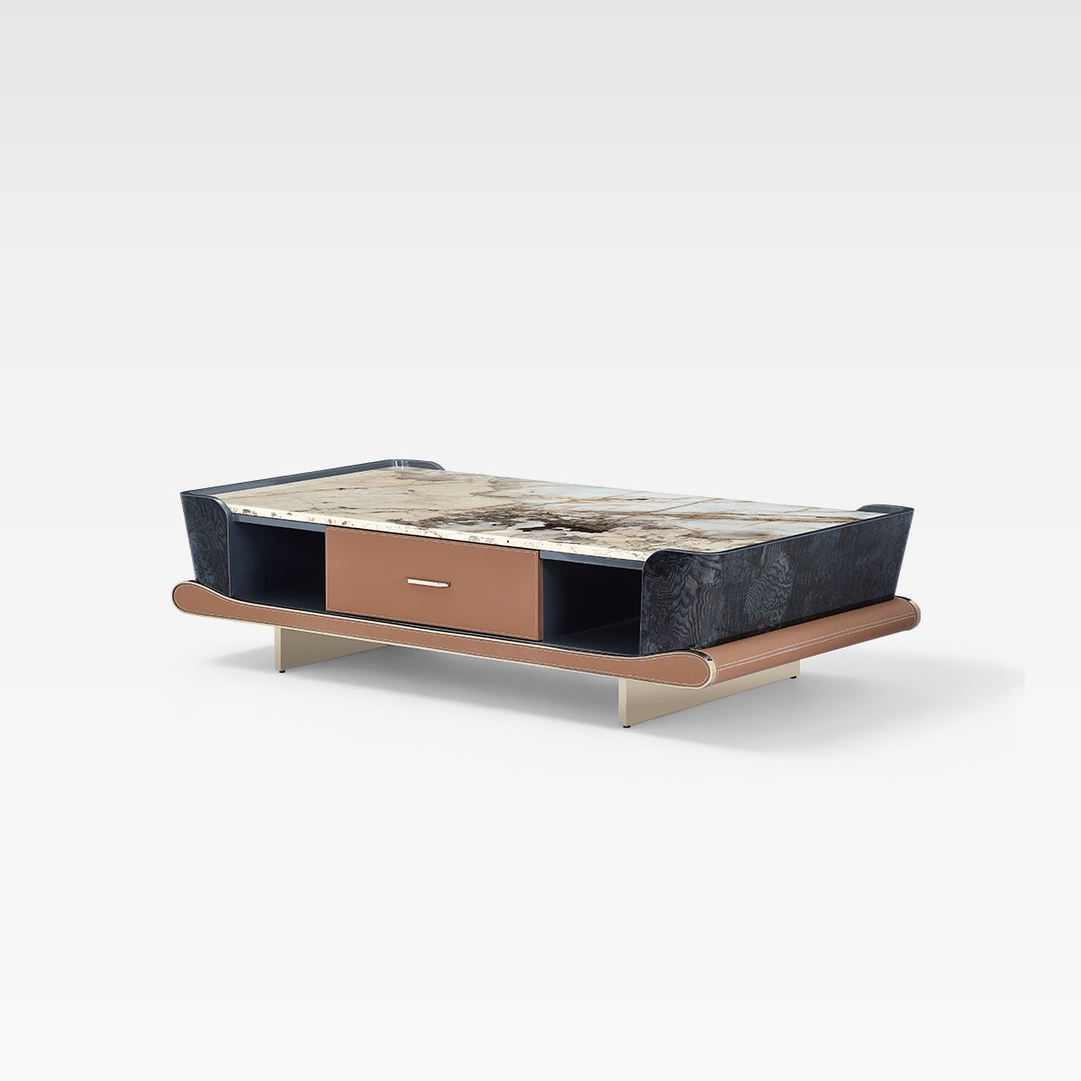FFONCHI Natural Stone Top Coffee Table