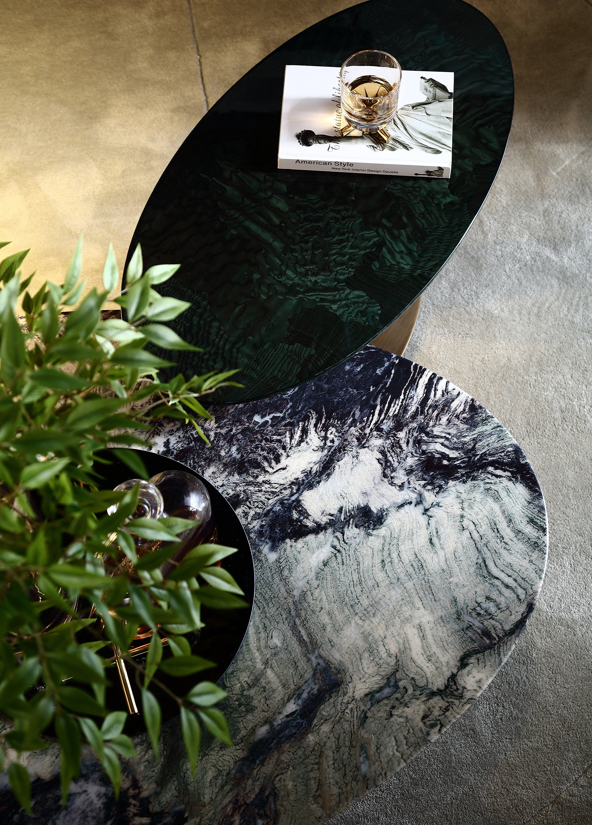 FFONCHI Marble Top Coffee Table