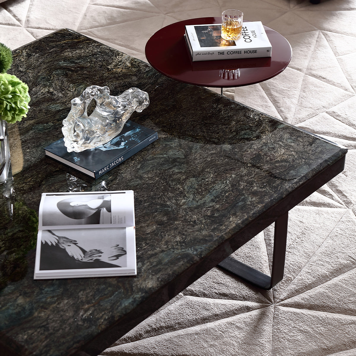 FFONCHI Marble Top Coffee Table