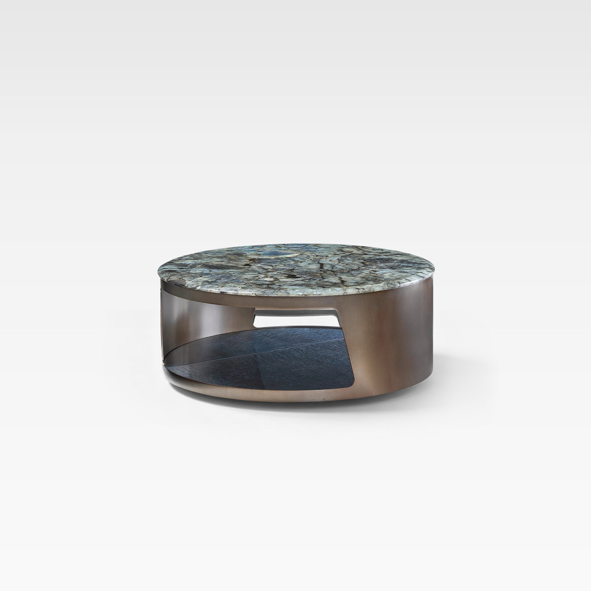 FFONCHI Natural Stone Top Round Coffee Table