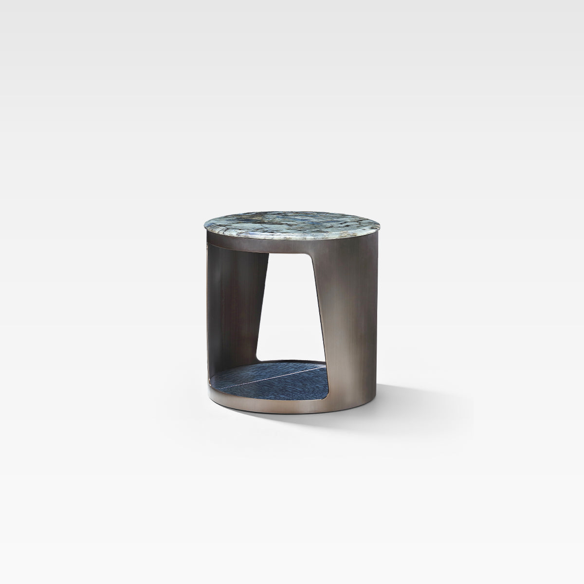 FFONCHI Natural Stone Top Round Side Table