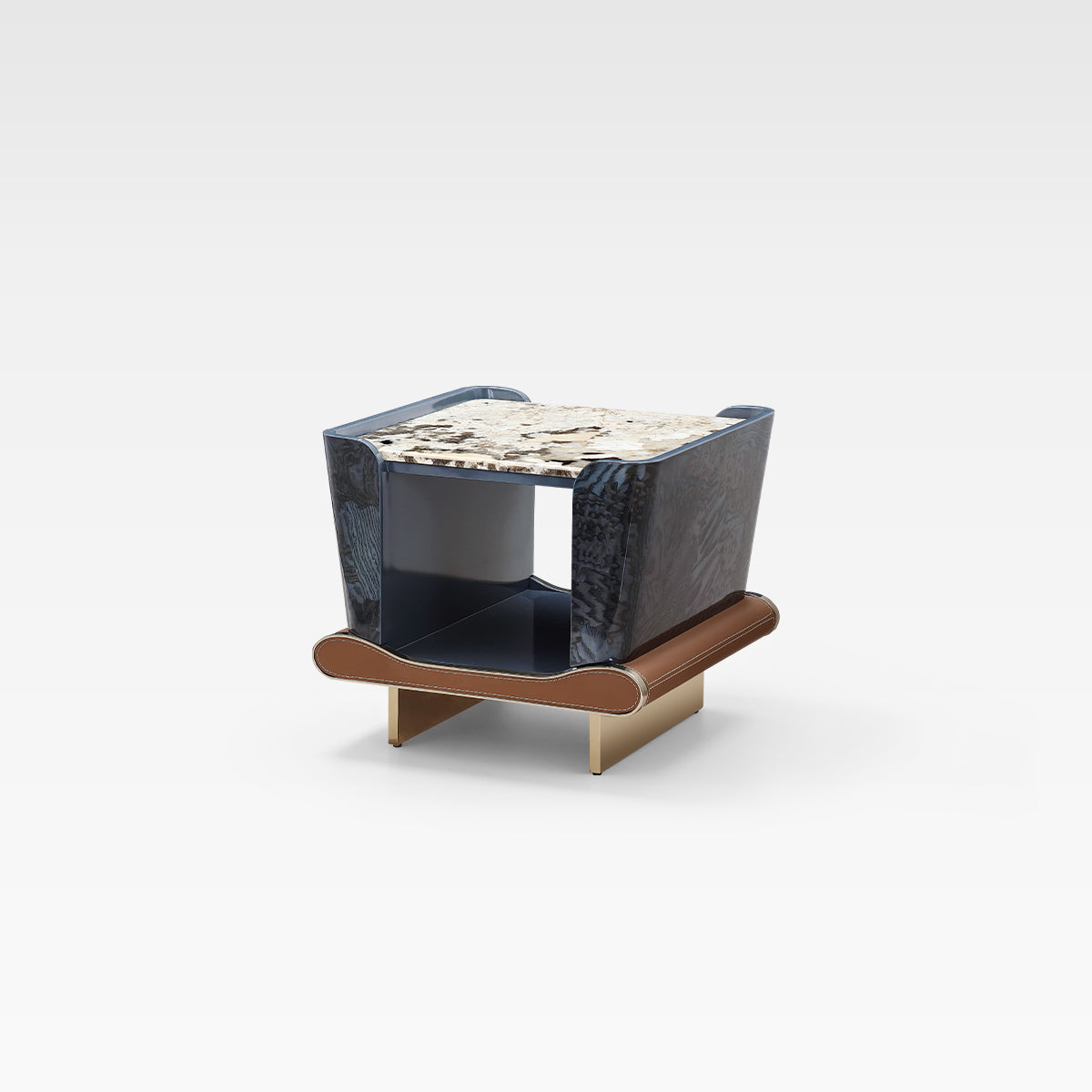 FFONCHI Natural Stone Top End Table