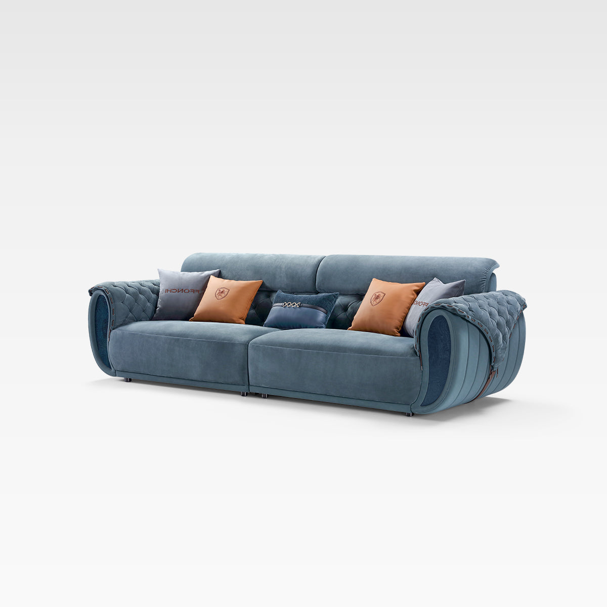 FFONCHI High-Back Tufted Straight Sofa