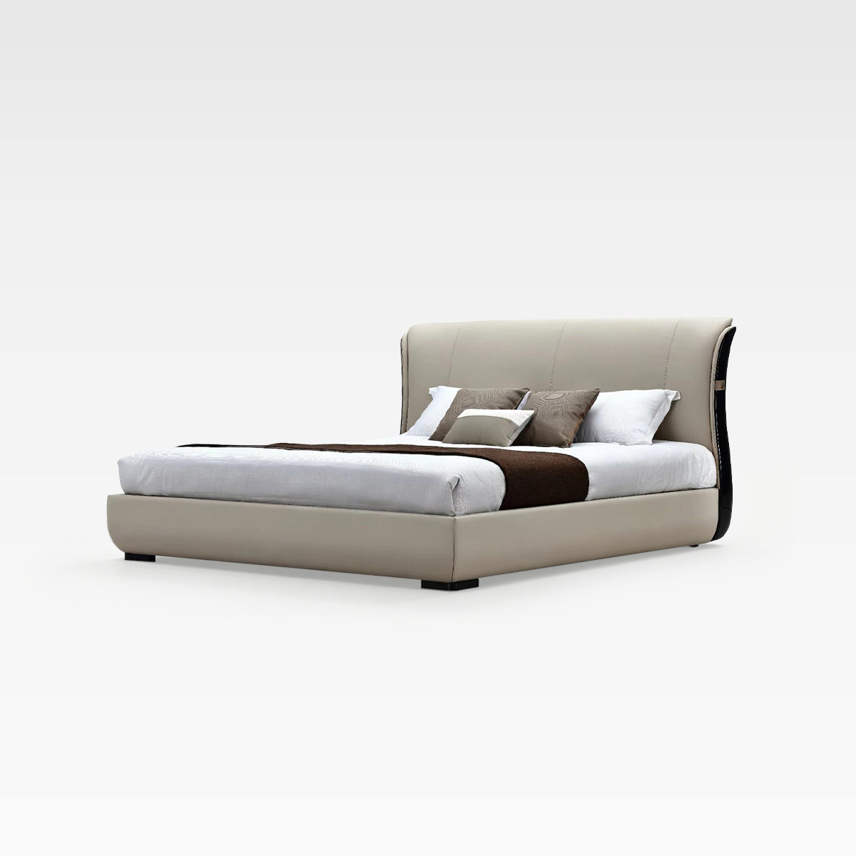 EBONY Leather Upholstered Bed