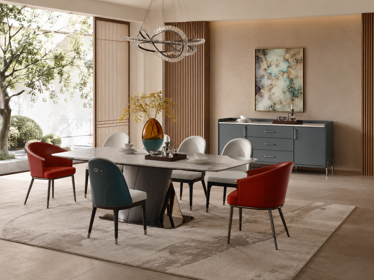 HOTTOP Leather Dining Chair
