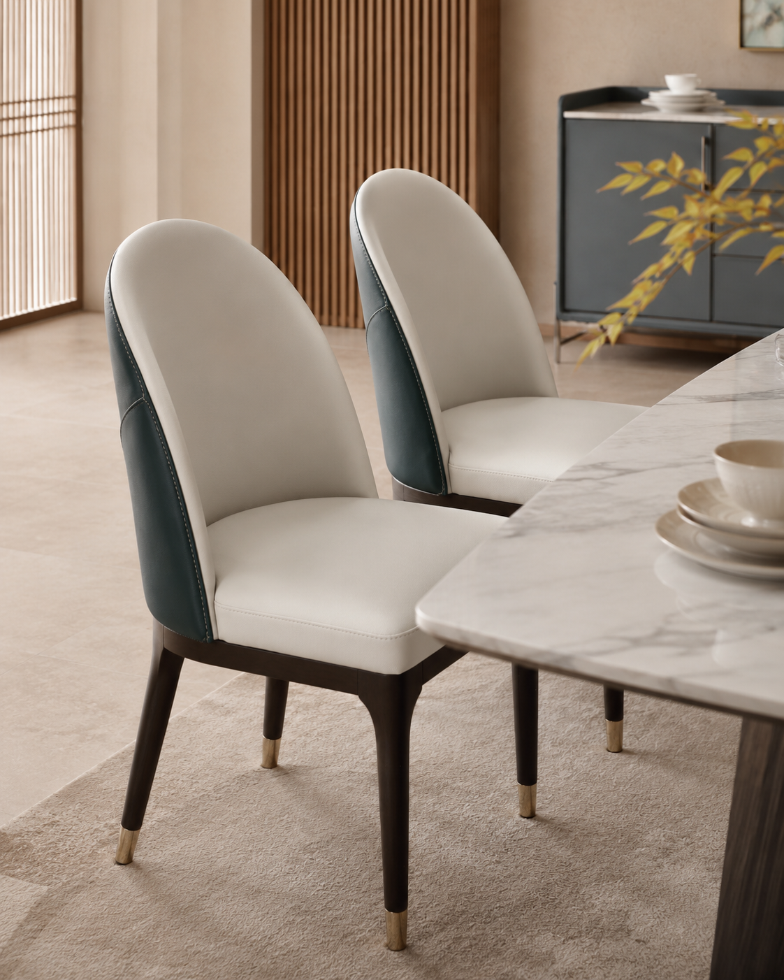 HOTTOP Leather Dining Chair