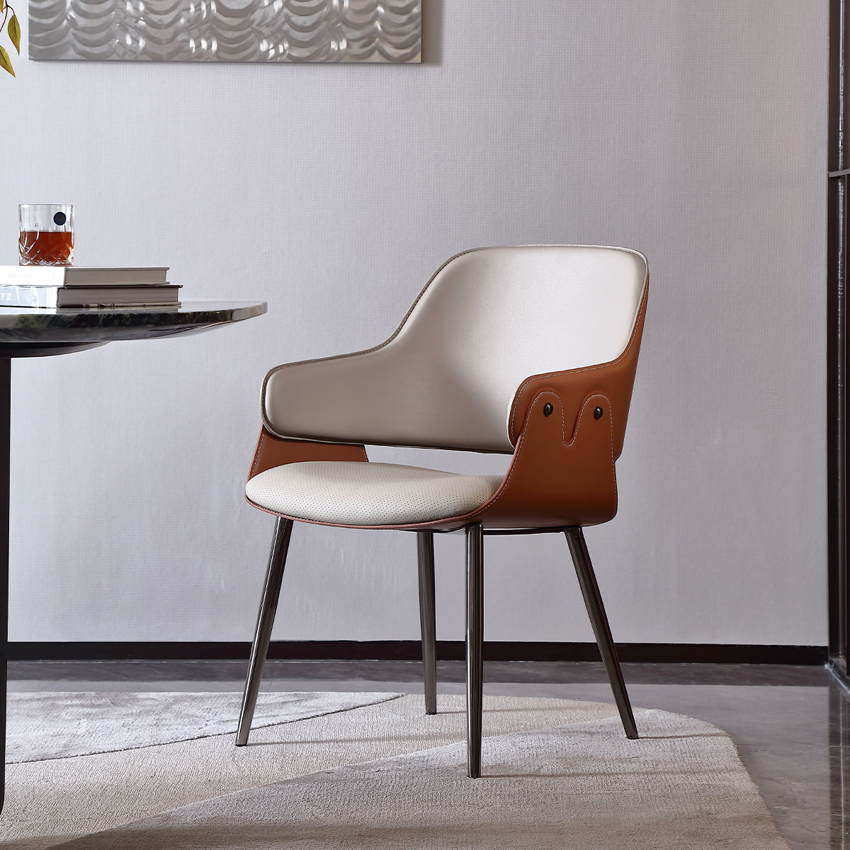 HOTTOP Leather Dining Chair