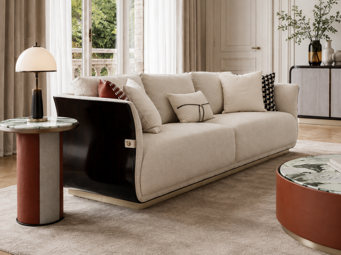 HOTTOP Marble Top Side Table