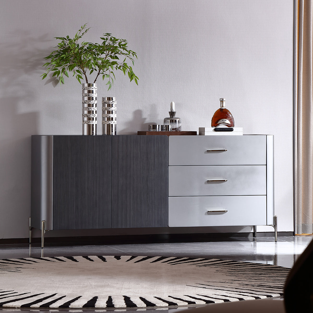 HOTTOP Marble Top Sideboard