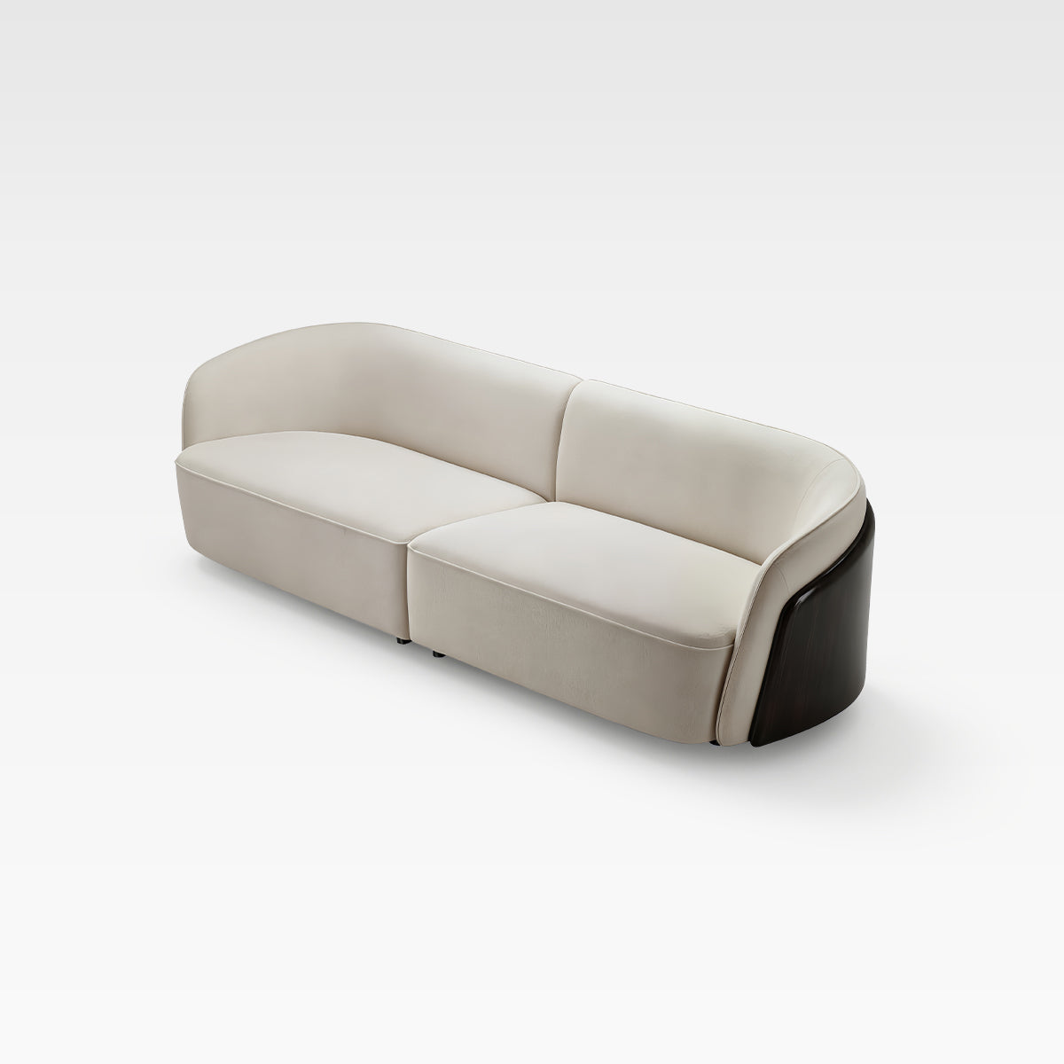 EBONY Curved-Back Straight Sofa