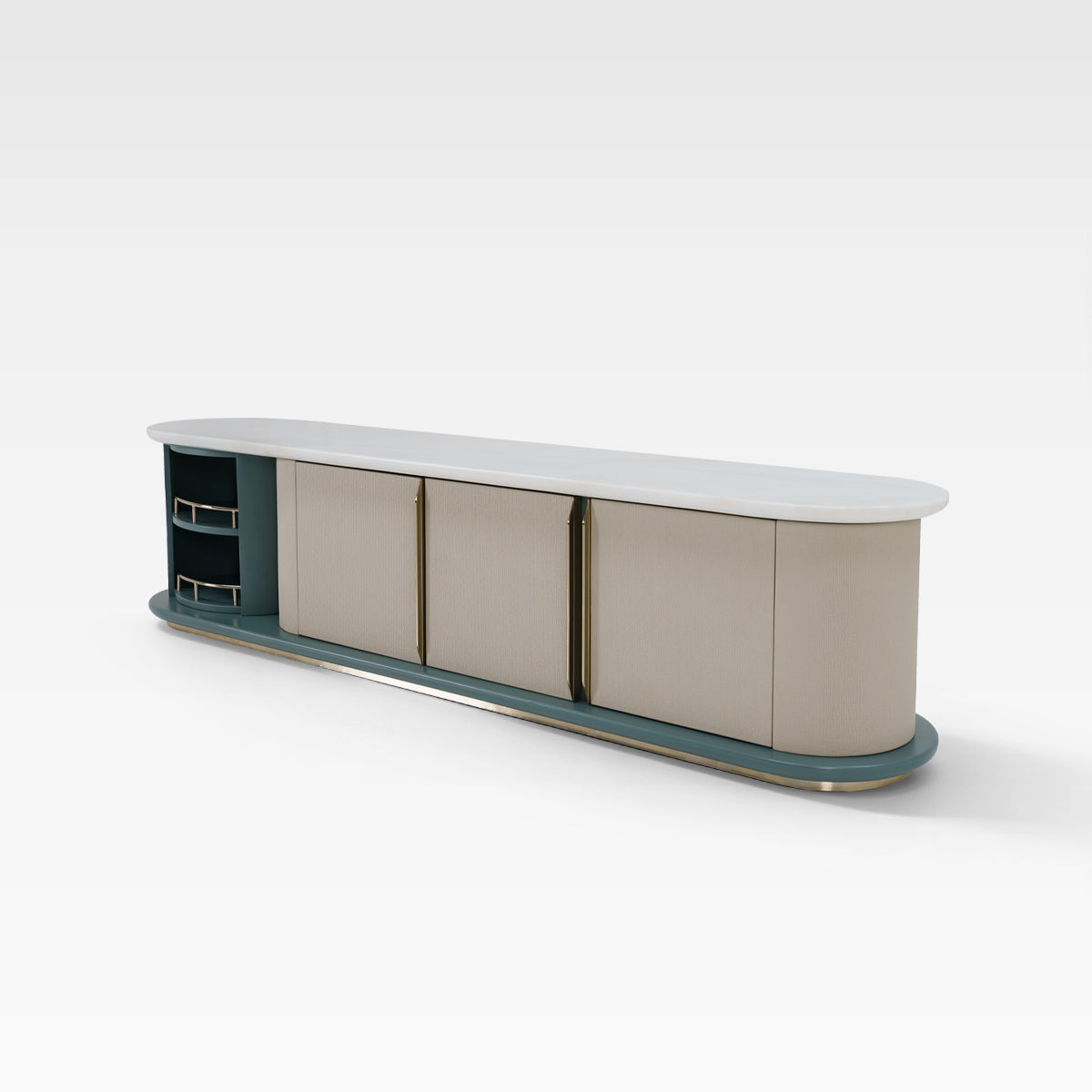 HOTTOP Marble Top Media Console