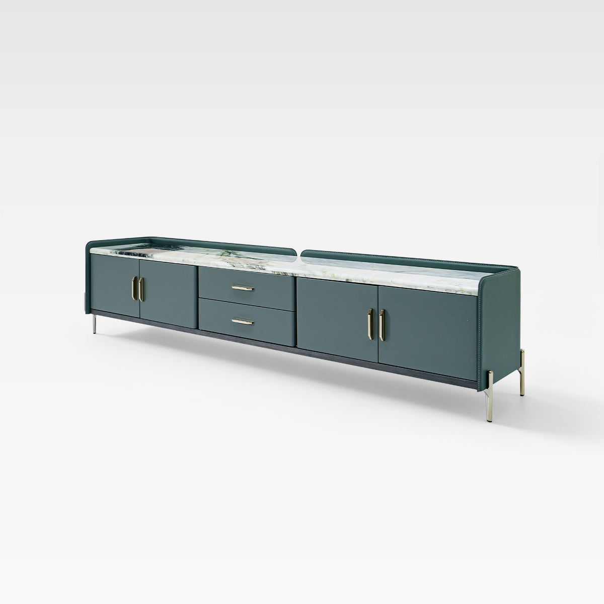 HOTTOP Marble Top TV Media Console